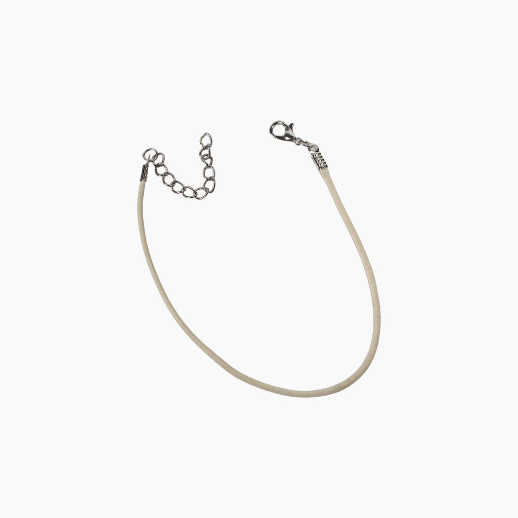 Ready-to-Wear Bracelet Cord With Clasp Beige, Approx Thickness 1.5mm Length 25cm