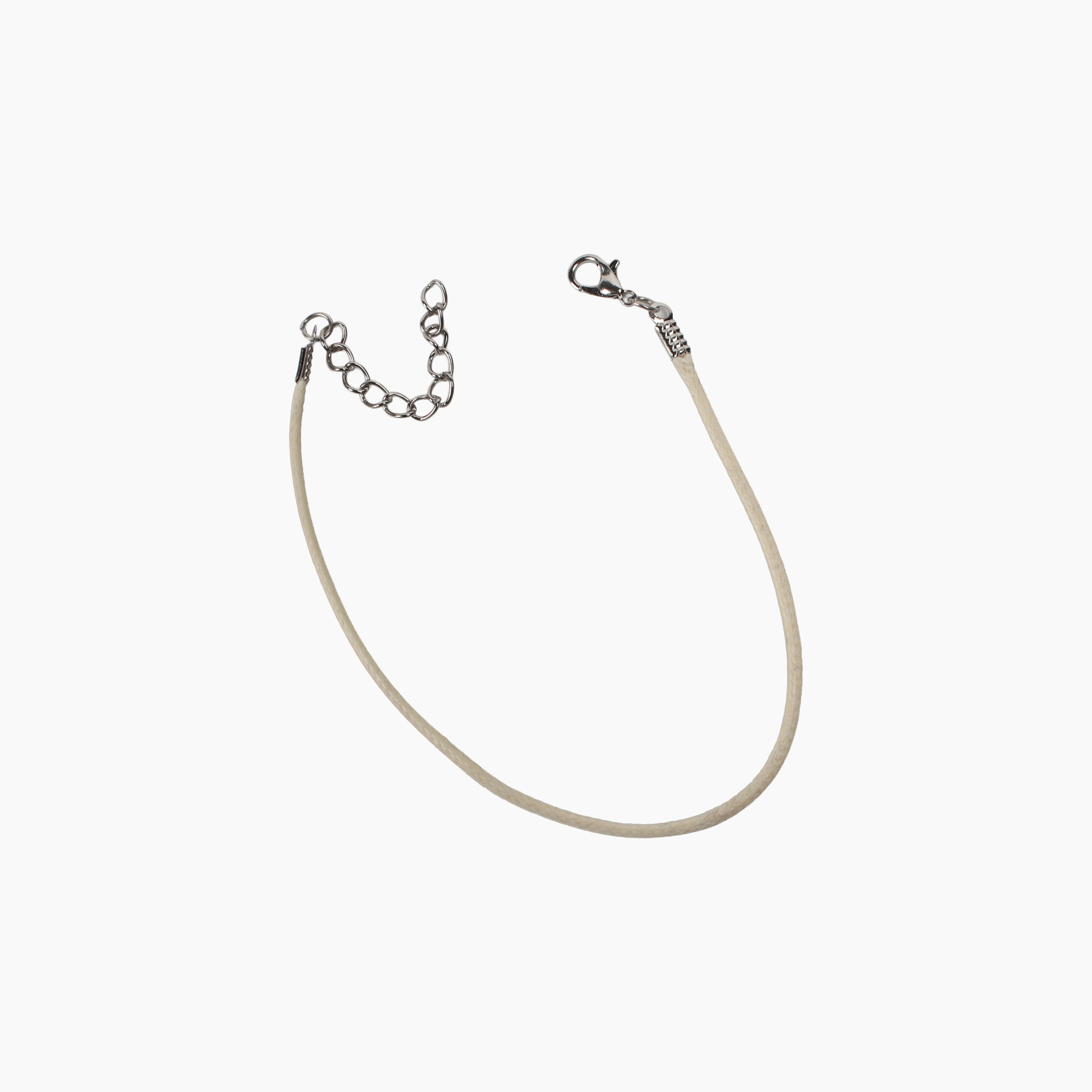 Ready-to-Wear Bracelet Cord With Clasp Beige, Approx Thickness 1.5mm Length 25cm