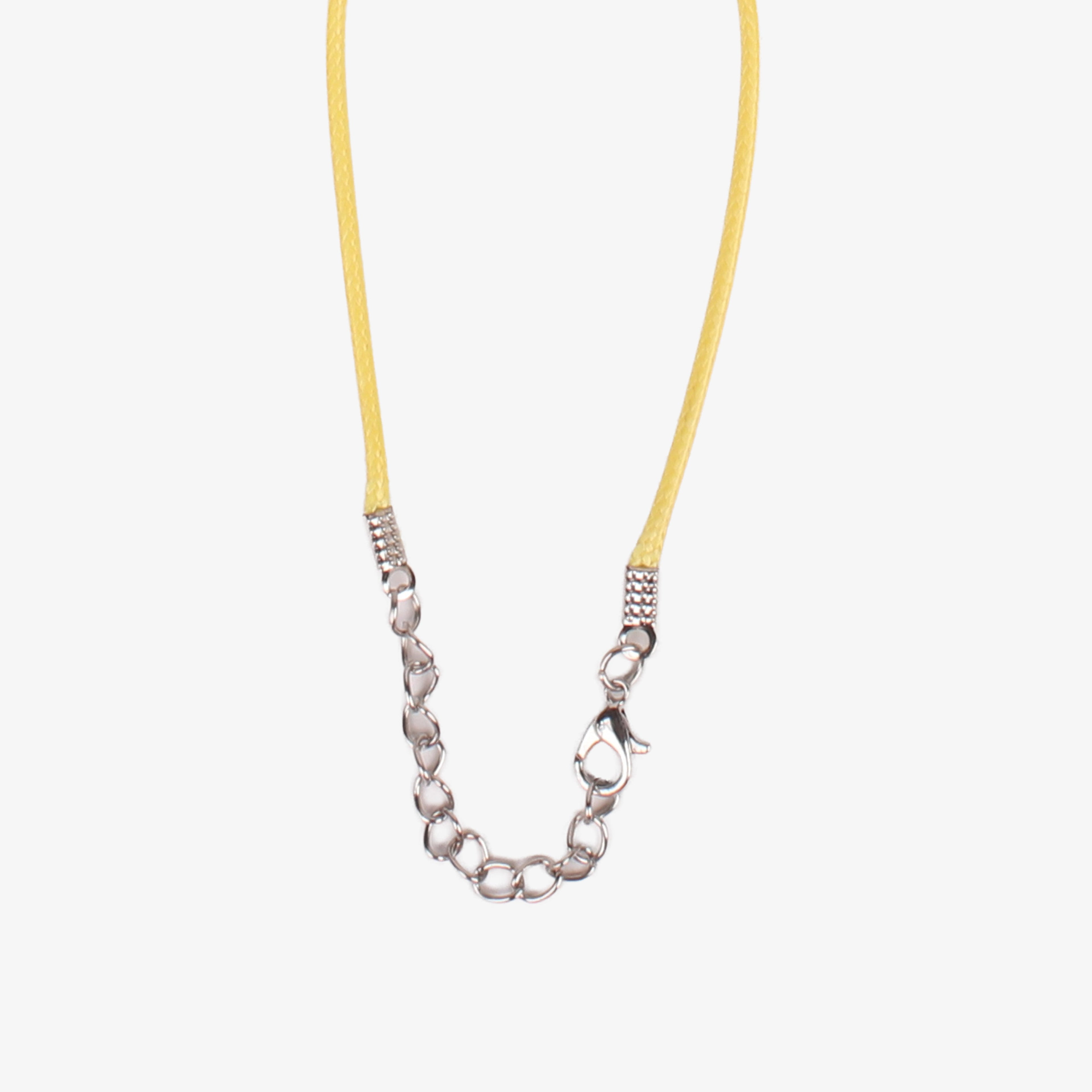 Ready-to-Wear Bracelet Cord With Clasp Bright Yellow, Approx Thickness 1.5mm Length 25cm