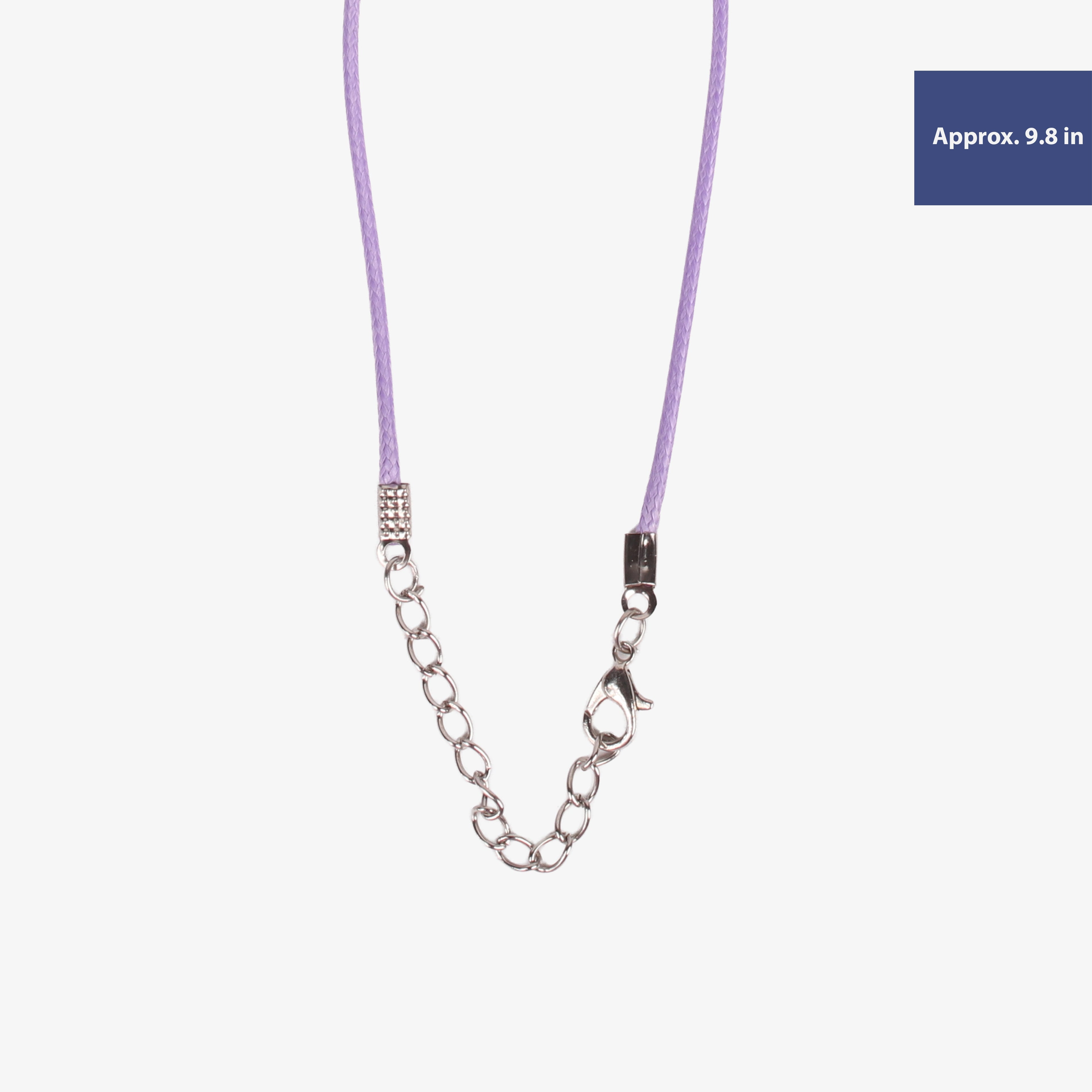Ready-to-Wear Bracelet Cord With Clasp Lavender, Approx Thickness 1.5mm Length 25cm
