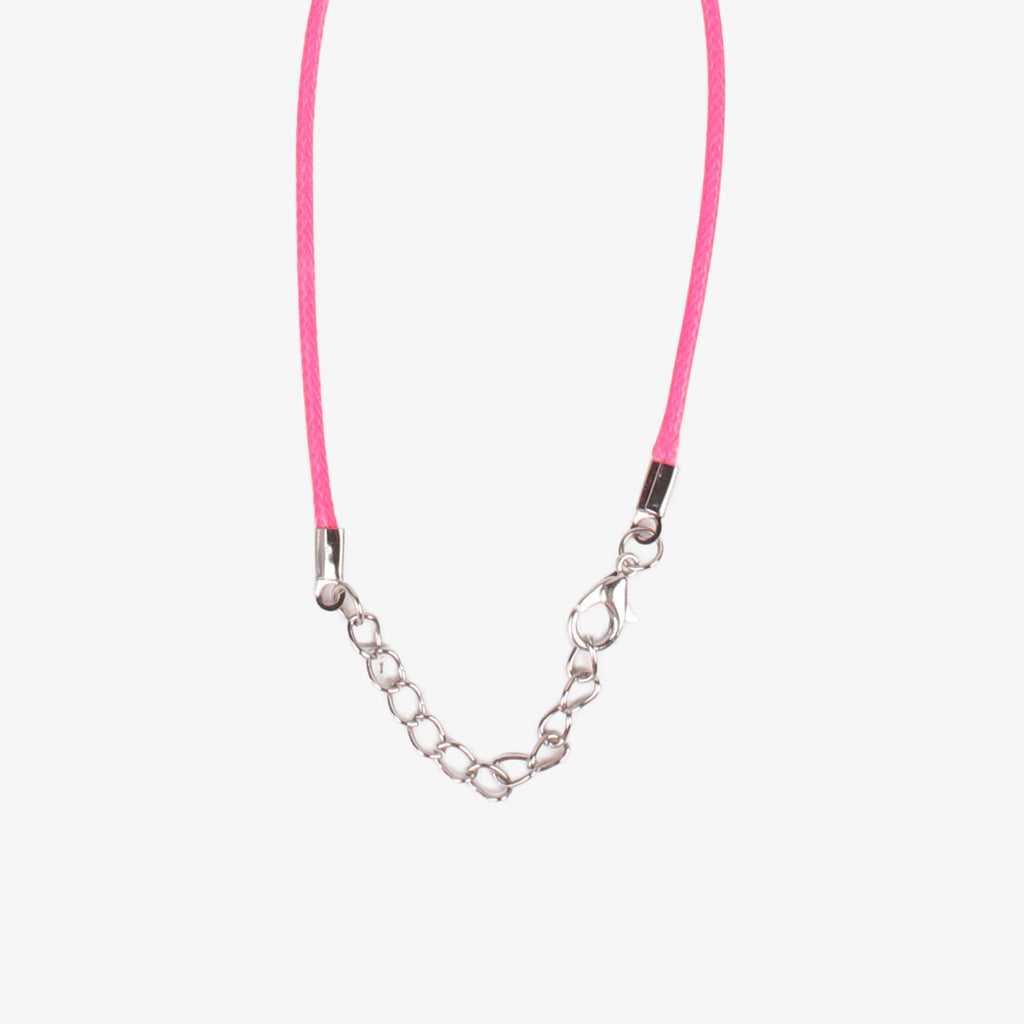 Ready-to-Wear Bracelet Cord With Clasp Deep Pink, Approx Thickness 1.5mm Length 25cm