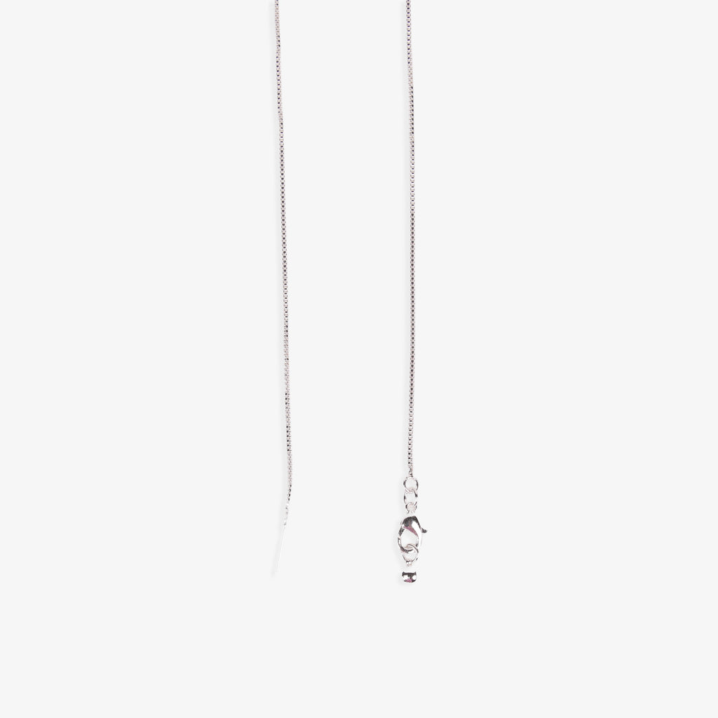 Ready-to-Wear Adjustable Box Chain Necklace with Slider Clasp - Silver, Approx Thickness 0.8mm Length 45cm