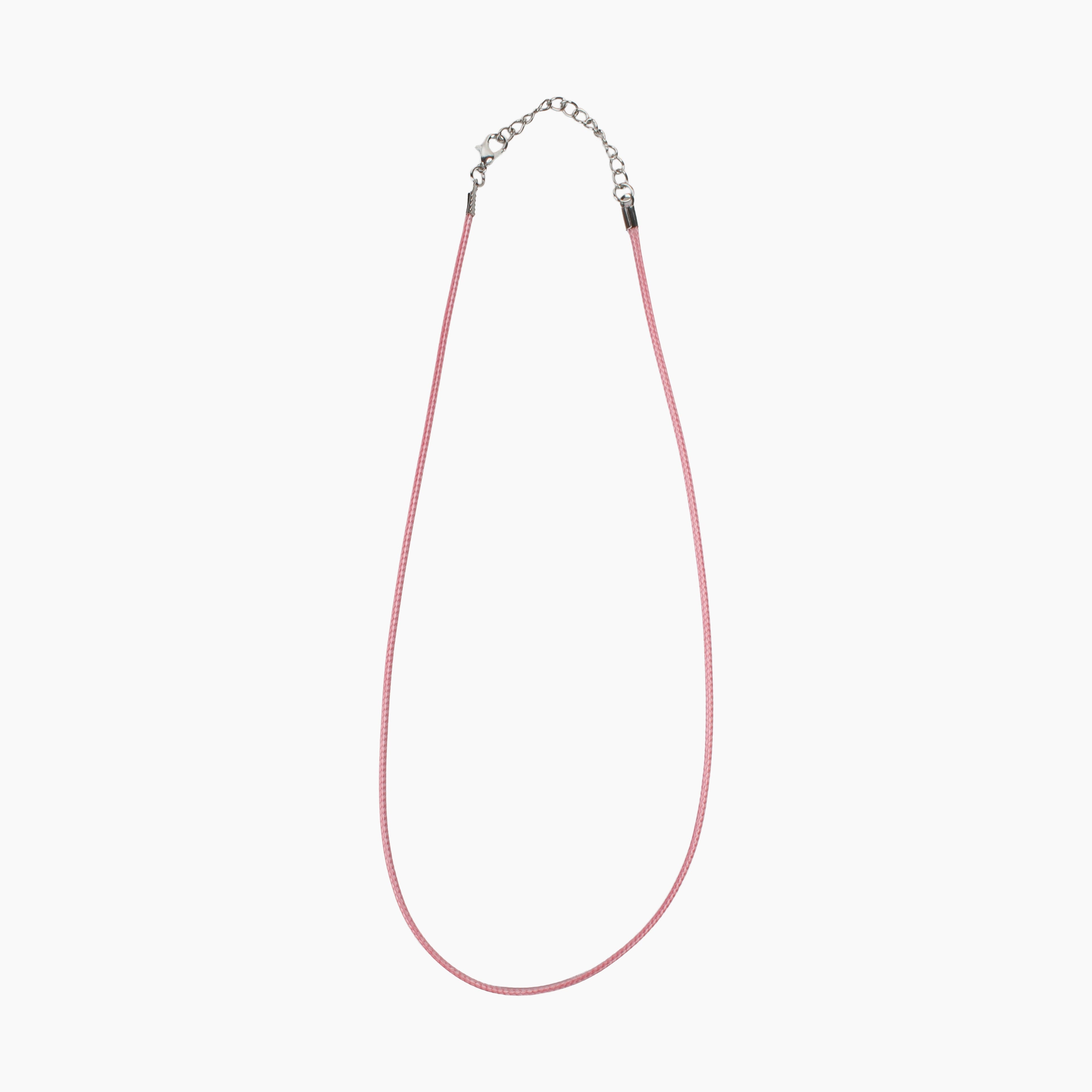 Ready-to-Wear Necklace Cord With Clasp Light Pink, Approx Thickness 1.5mm Length 50cm