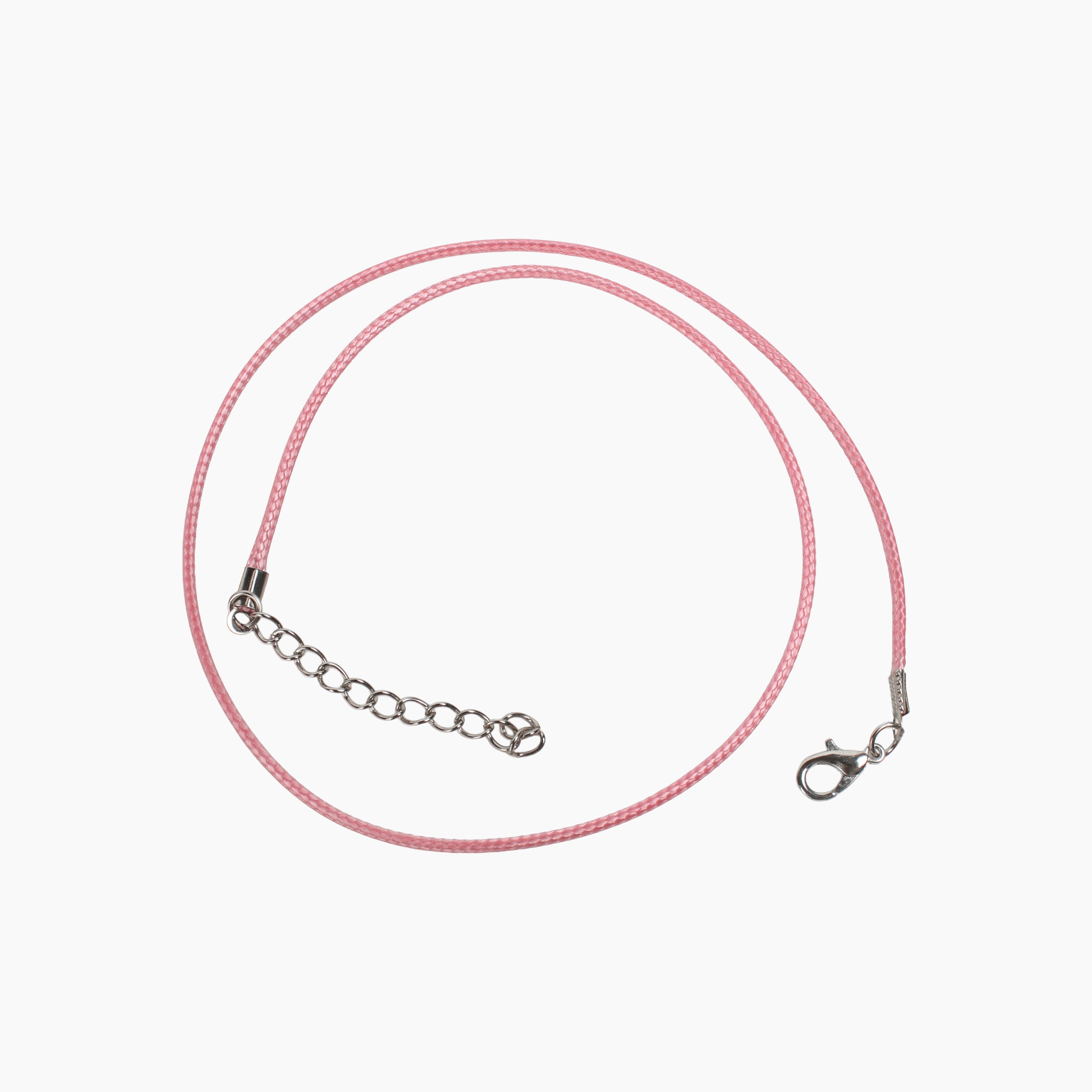Ready-to-Wear Necklace Cord With Clasp Light Pink, Approx Thickness 1.5mm Length 50cm