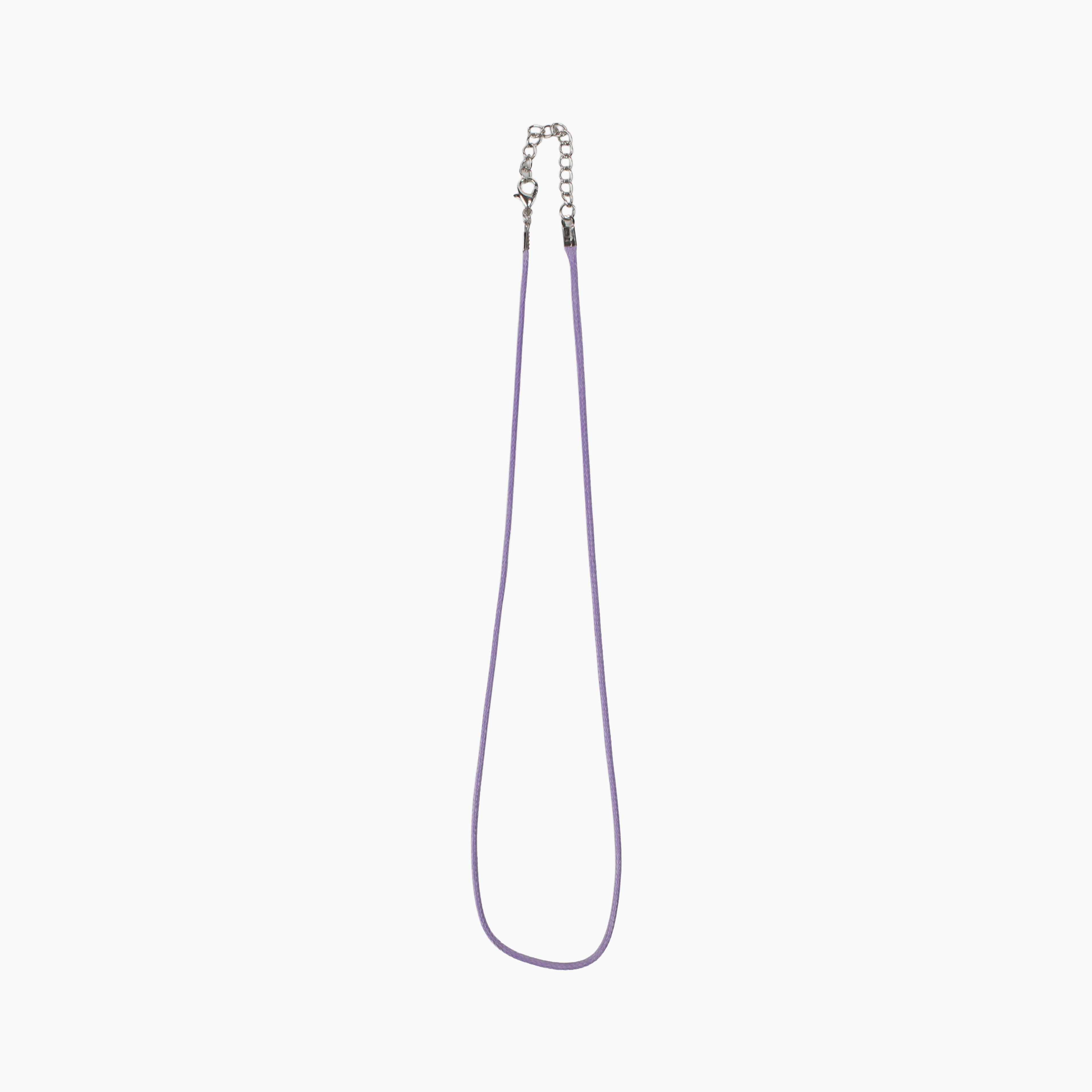 Ready-to-Wear Necklace Cord With Clasp Lavender, Approx Thickness 1.5mm Length 50cm