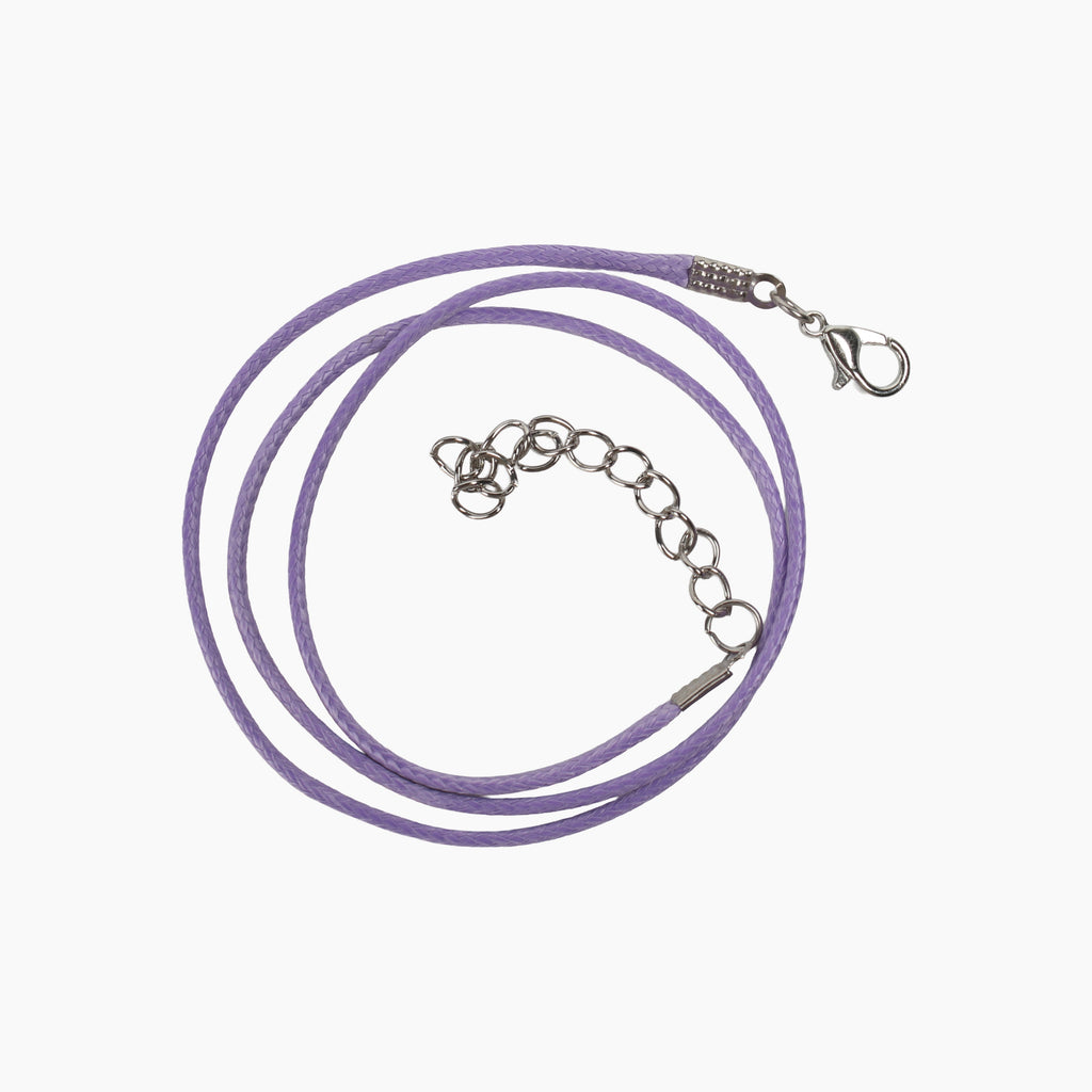 Ready-to-Wear Necklace Cord With Clasp Lavender, Approx Thickness 1.5mm Length 50cm