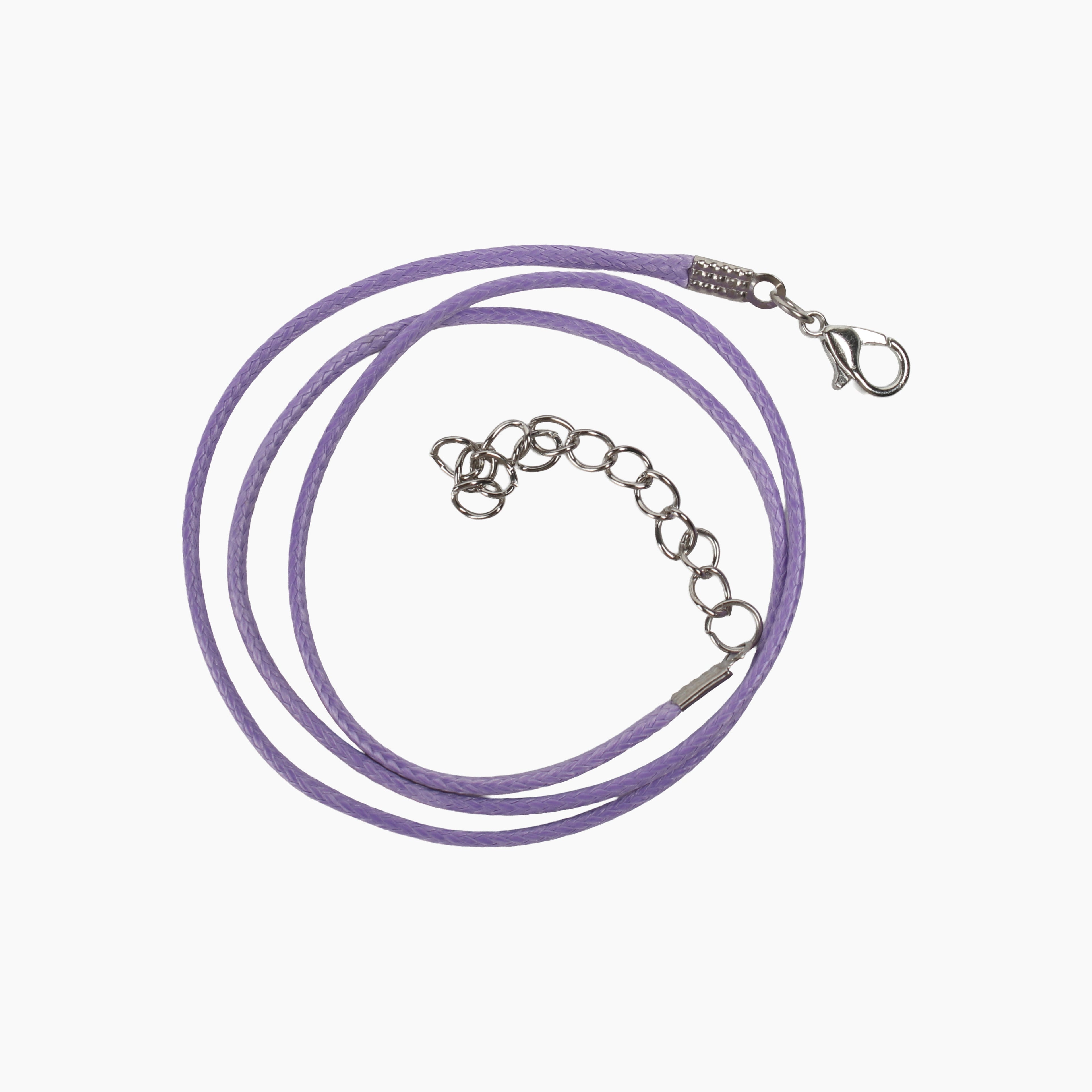 Ready-to-Wear Necklace Cord With Clasp Lavender, Approx Thickness 1.5mm Length 50cm