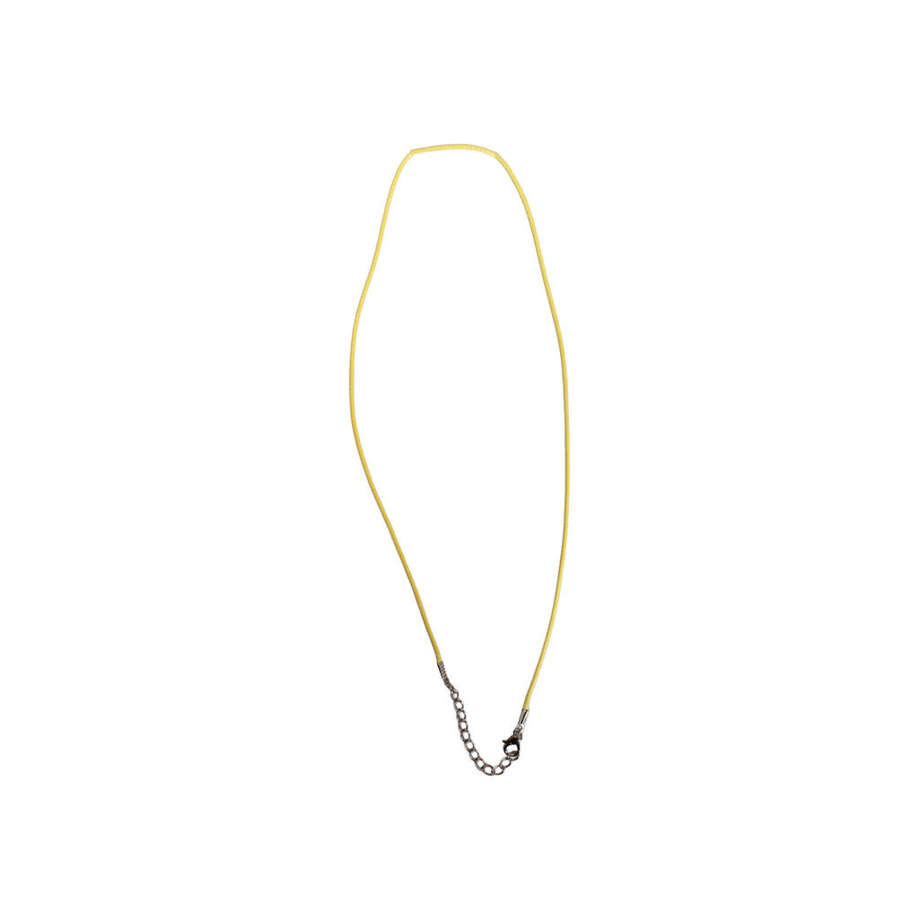 Ready-to-Wear Necklace Cord With Clasp Bright Yellow, Approx Thickness 1.5mm Length 50cm