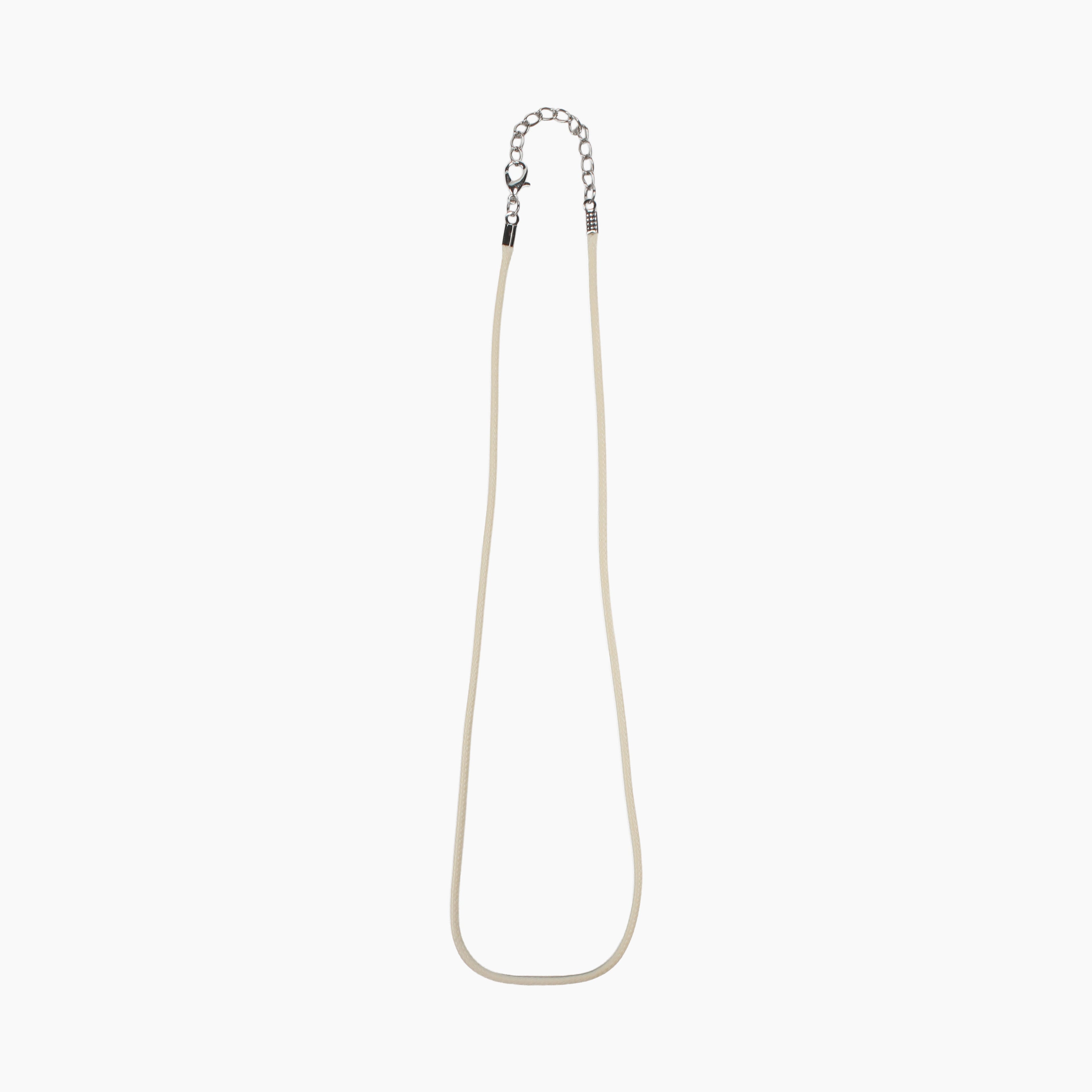 Ready-to-Wear Necklace Cord With Clasp Beige, Approx Thickness 1.5mm Length 50cm