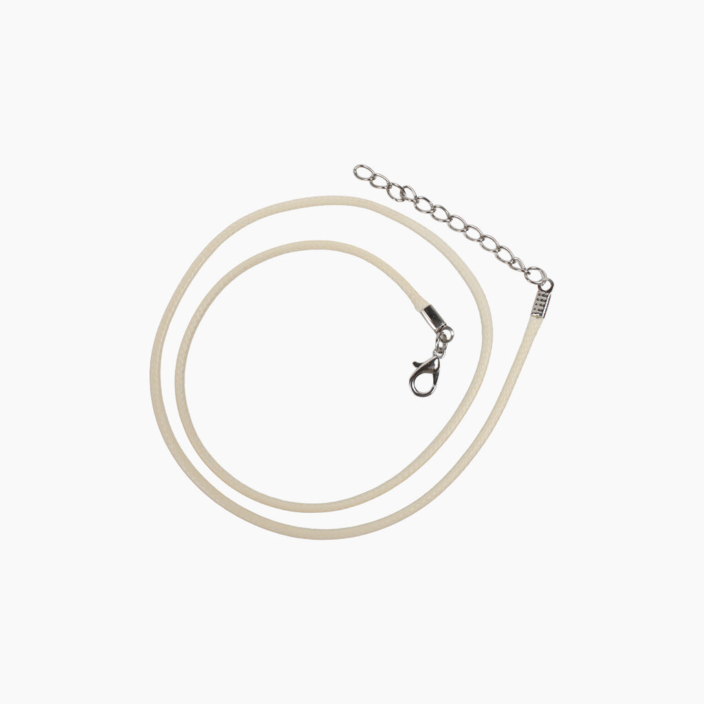 Ready-to-Wear Necklace Cord With Clasp Beige, Approx Thickness 1.5mm Length 50cm