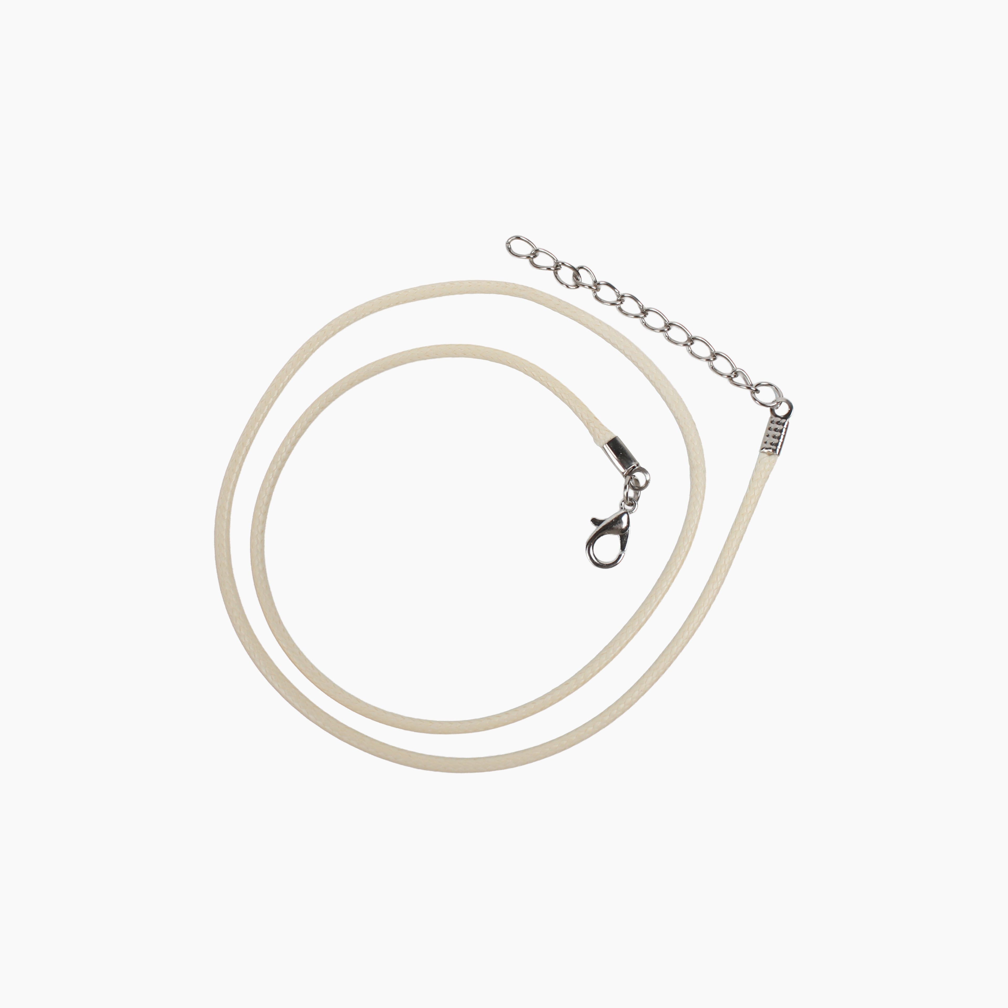 Ready-to-Wear Necklace Cord With Clasp Beige, Approx Thickness 1.5mm Length 50cm