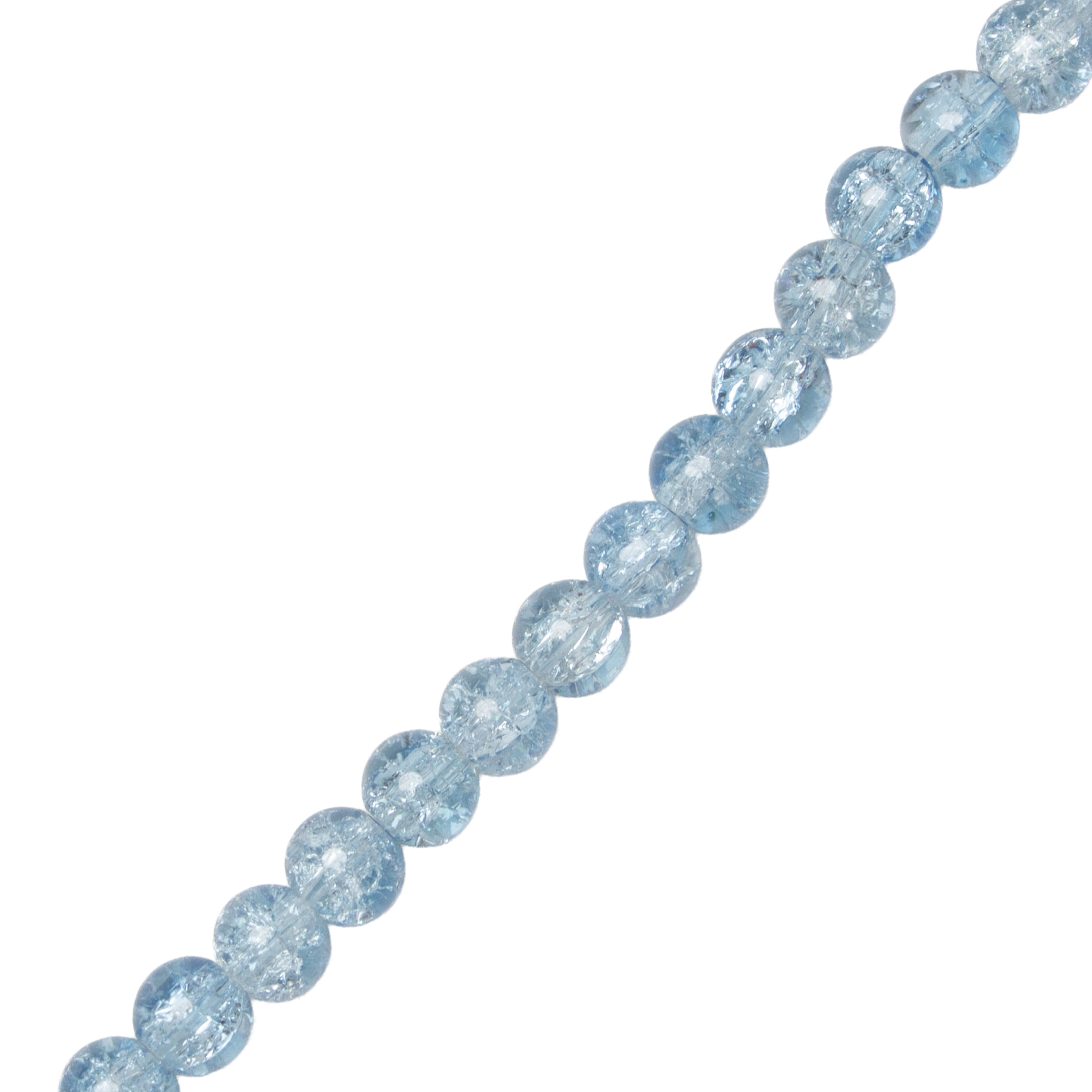 Crackle Glass Beads Lavender 8mm 35 Beads 1string