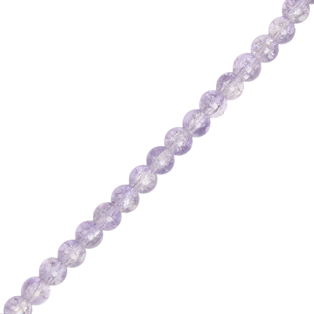 Crackle Glass Beads Light Grape 8mm 35 Beads 1string