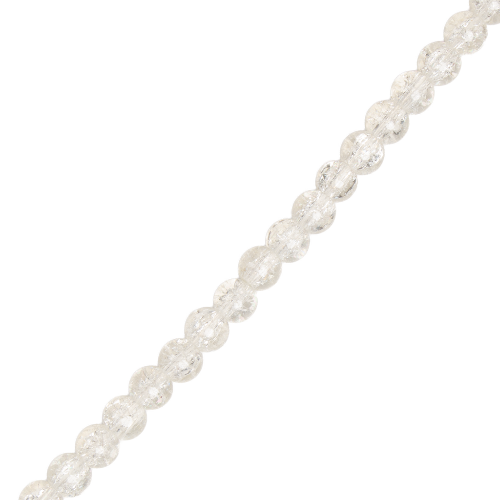 Crackle Glass Beads Crystalline 8mm 35 Beads 1string
