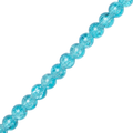 Crackle Glass Beads Aqua Blue 8mm 35 Beads 1string