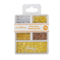 My Bead Studio Bracelet Making Kit Sunshine Yellow 5 Compartments Blister