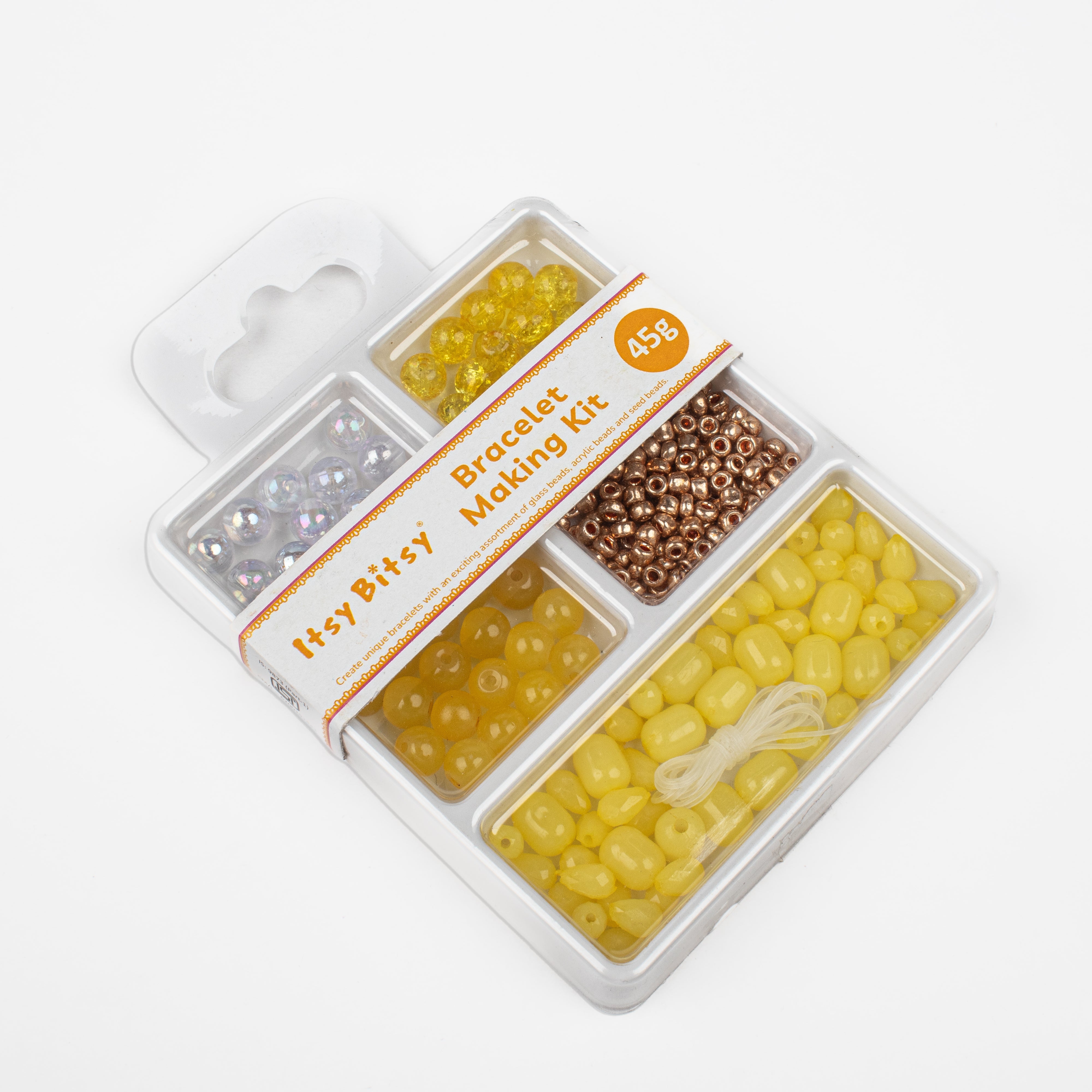 My Bead Studio Bracelet Making Kit Sunshine Yellow 5 Compartments Blister