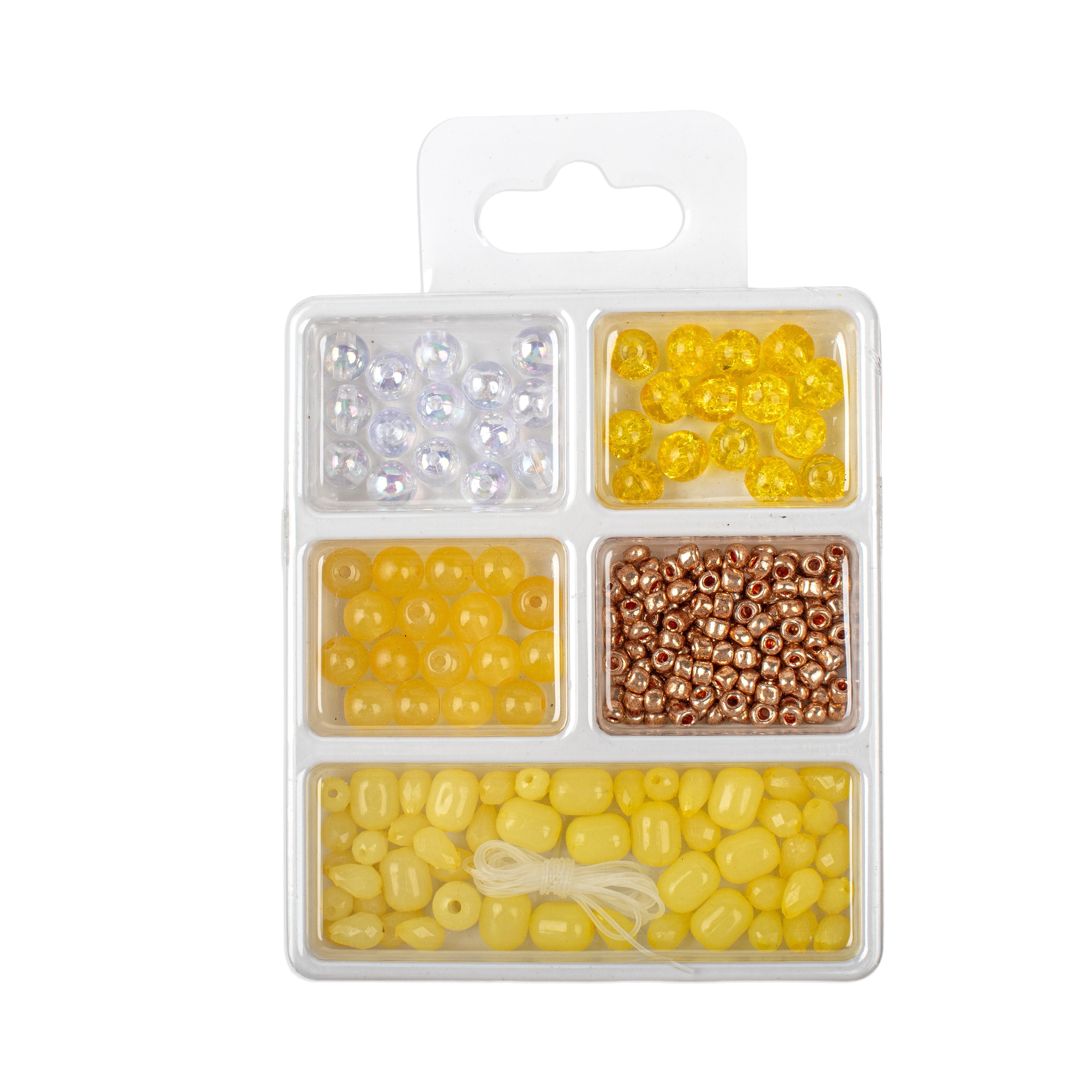 My Bead Studio Bracelet Making Kit Sunshine Yellow 5 Compartments Blister