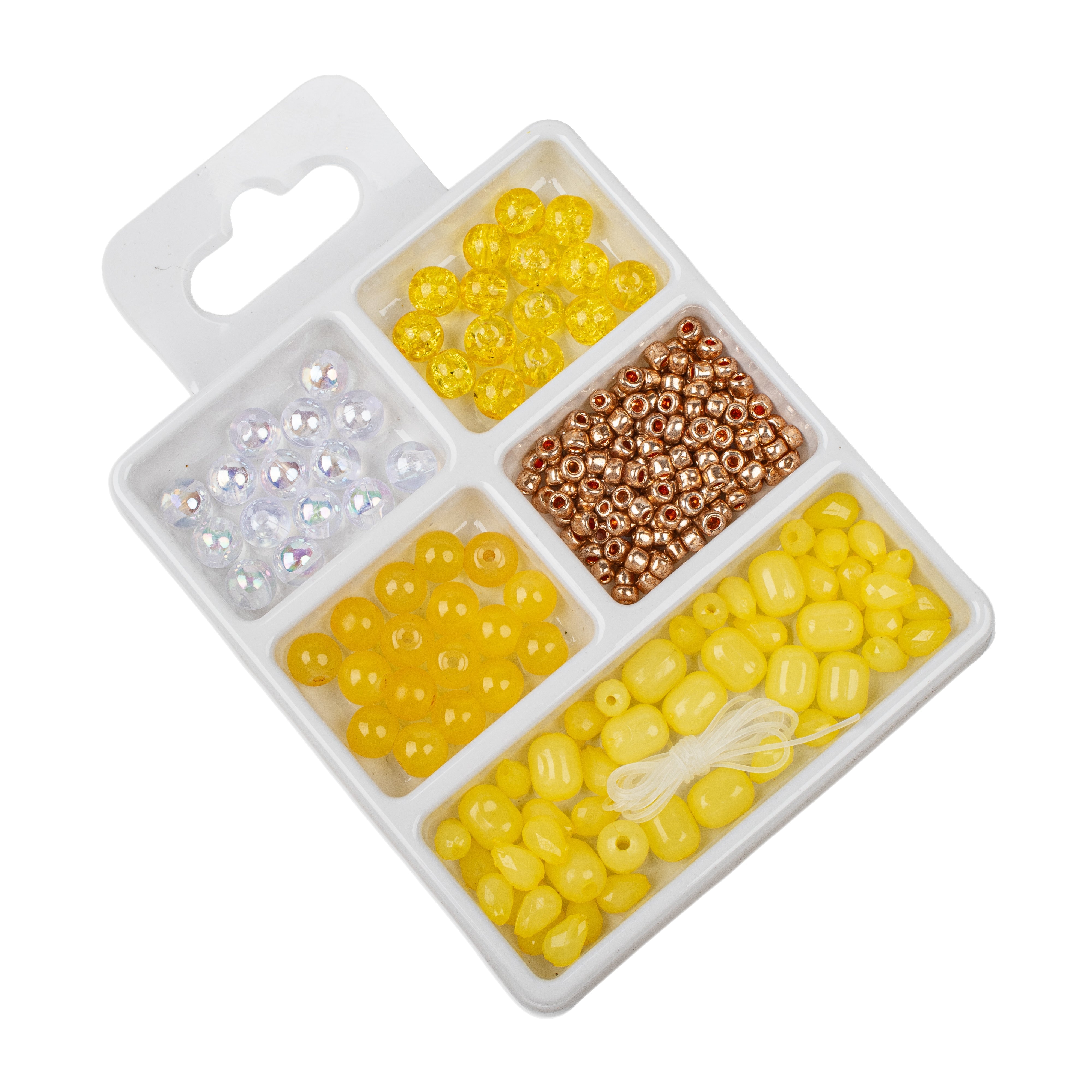 My Bead Studio Bracelet Making Kit Sunshine Yellow 5 Compartments Blister