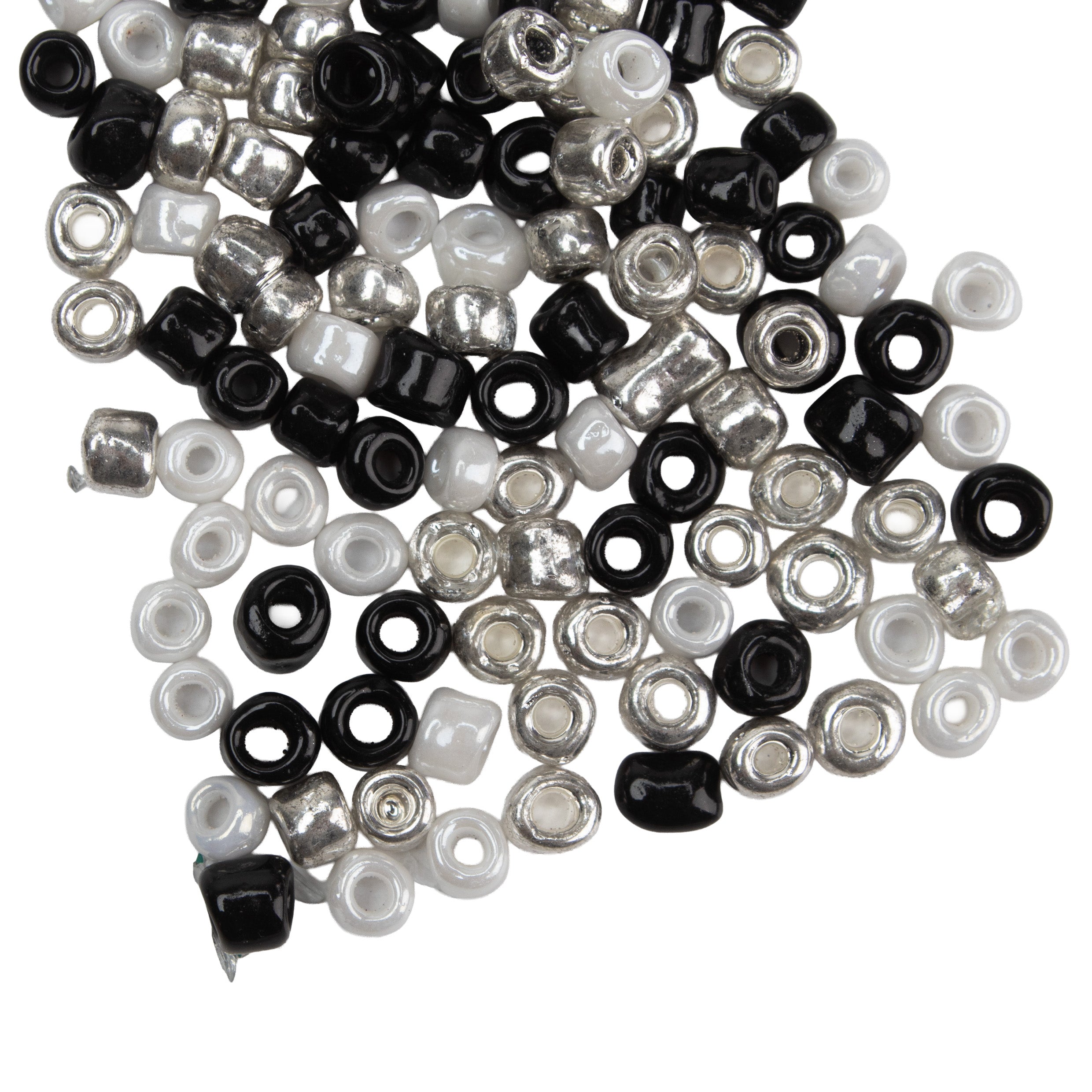 My Bead Studio Seed Beads Black & White 30gm 1PC