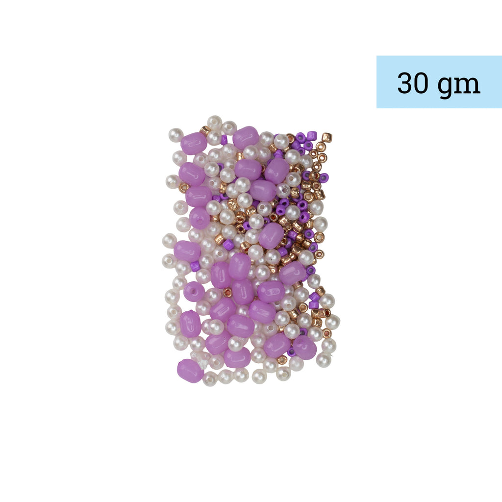 My Bead Studio Assorted Beads Misty Purple 30gm 1PC
