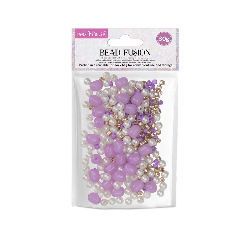 My Bead Studio Assorted Beads Misty Purple 30gm 1PC