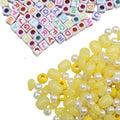 My Bead Studio Alphabet Beads with Assorted Beads Misty Lemon 80gm 1PC