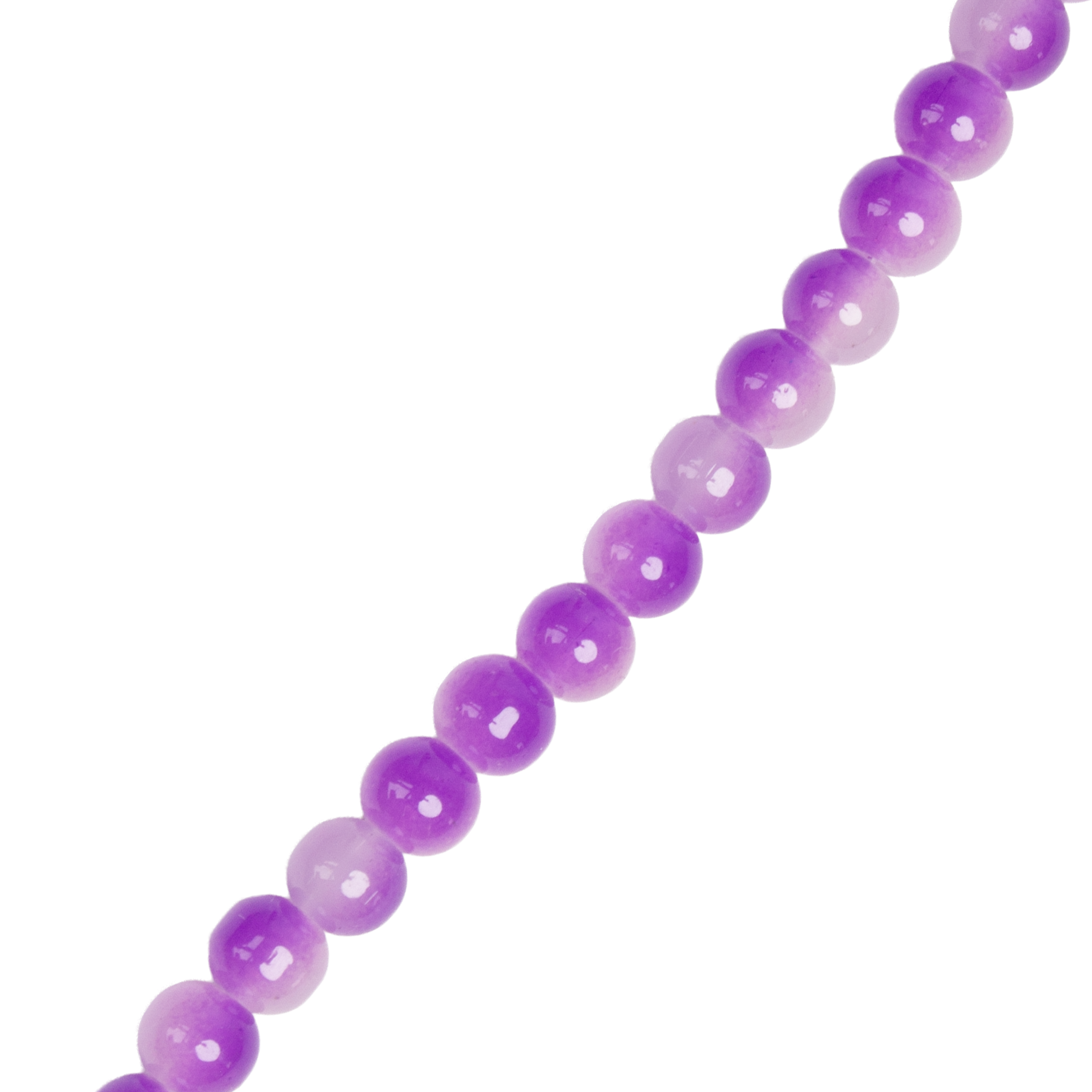 Glass Bead Round Dual Tone Purple & Lavender 8mm 35beads 1string