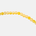 Glass Bead Round Dual Tone Lemon Yellow & Pale Yellow 8mm 35beads 1string