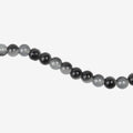 Glass Bead Round Dual Tone Black & Grey 8mm 35beads 1string