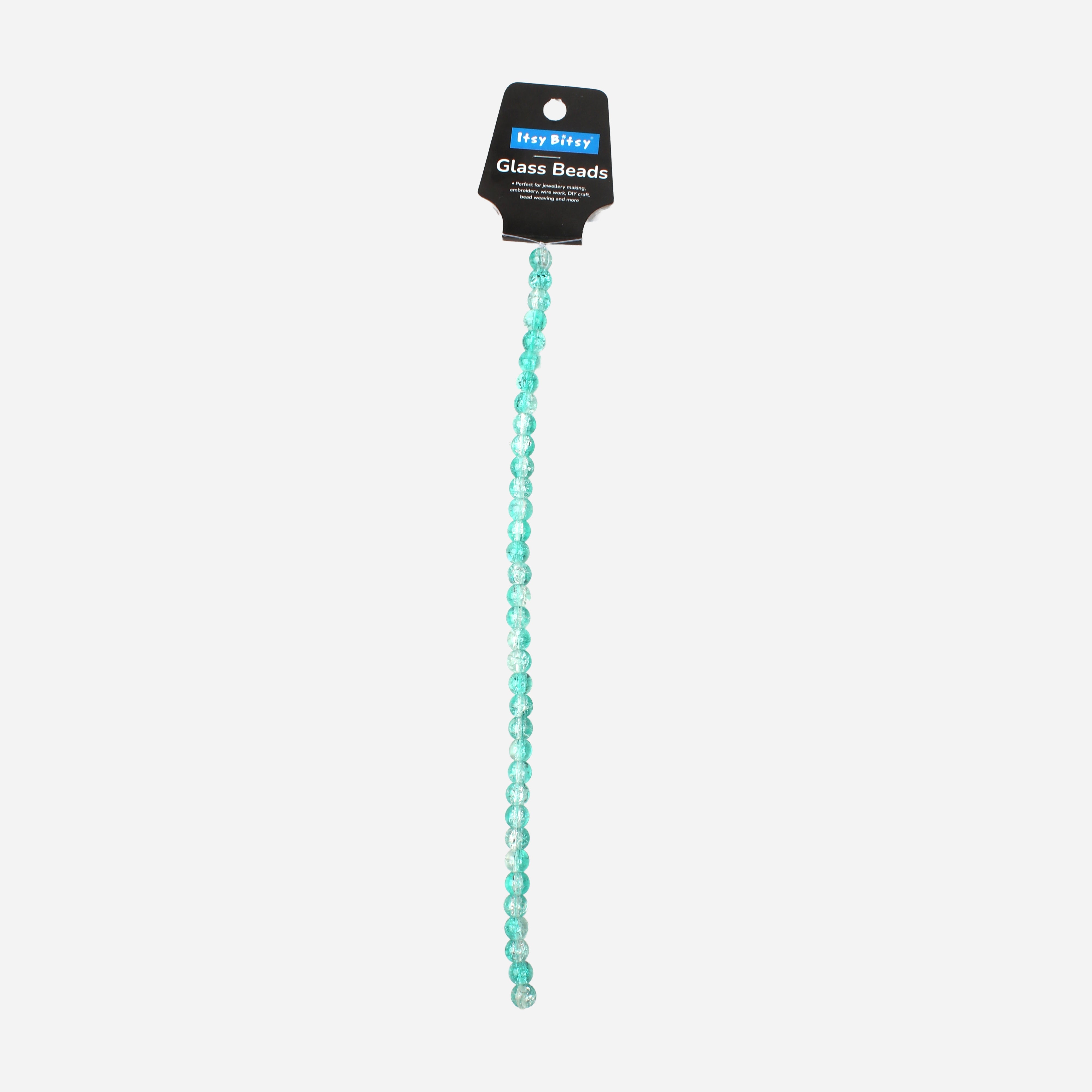 Glass Bead Round Dual Tone Teal 8mm 35beads 1string