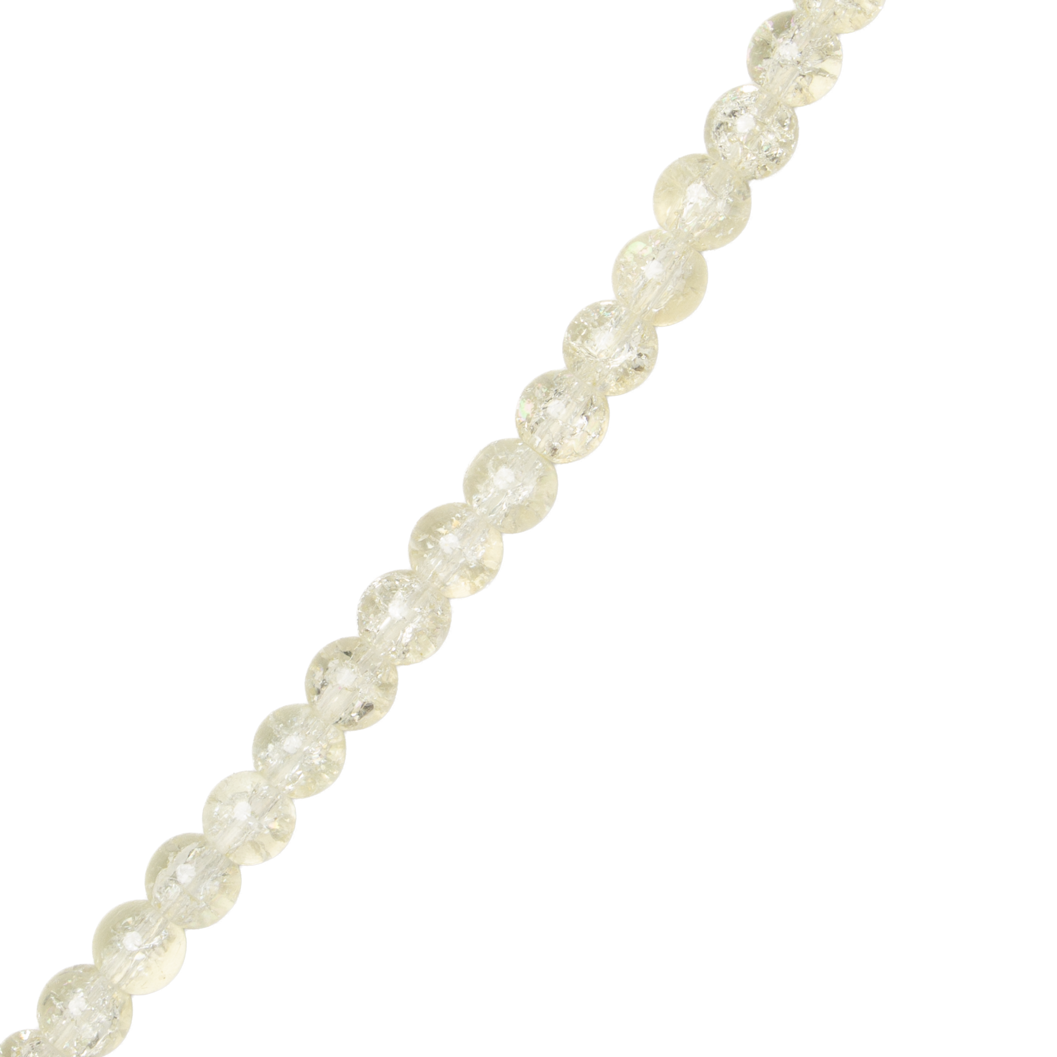Glass Bead Round Dual Tone Clear Crystal 8mm 35beads 1string