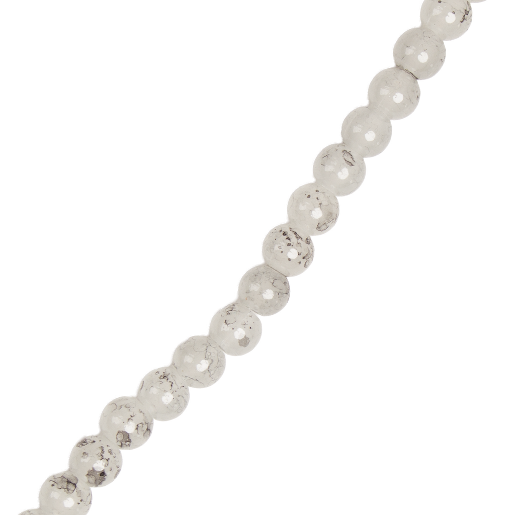 Glass Bead Round Dual Tone Speckled Crystal 8mm 35beads 1string