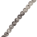 Glass Bead Round Dual Tone Cloud Grey 8mm 35beads 1string