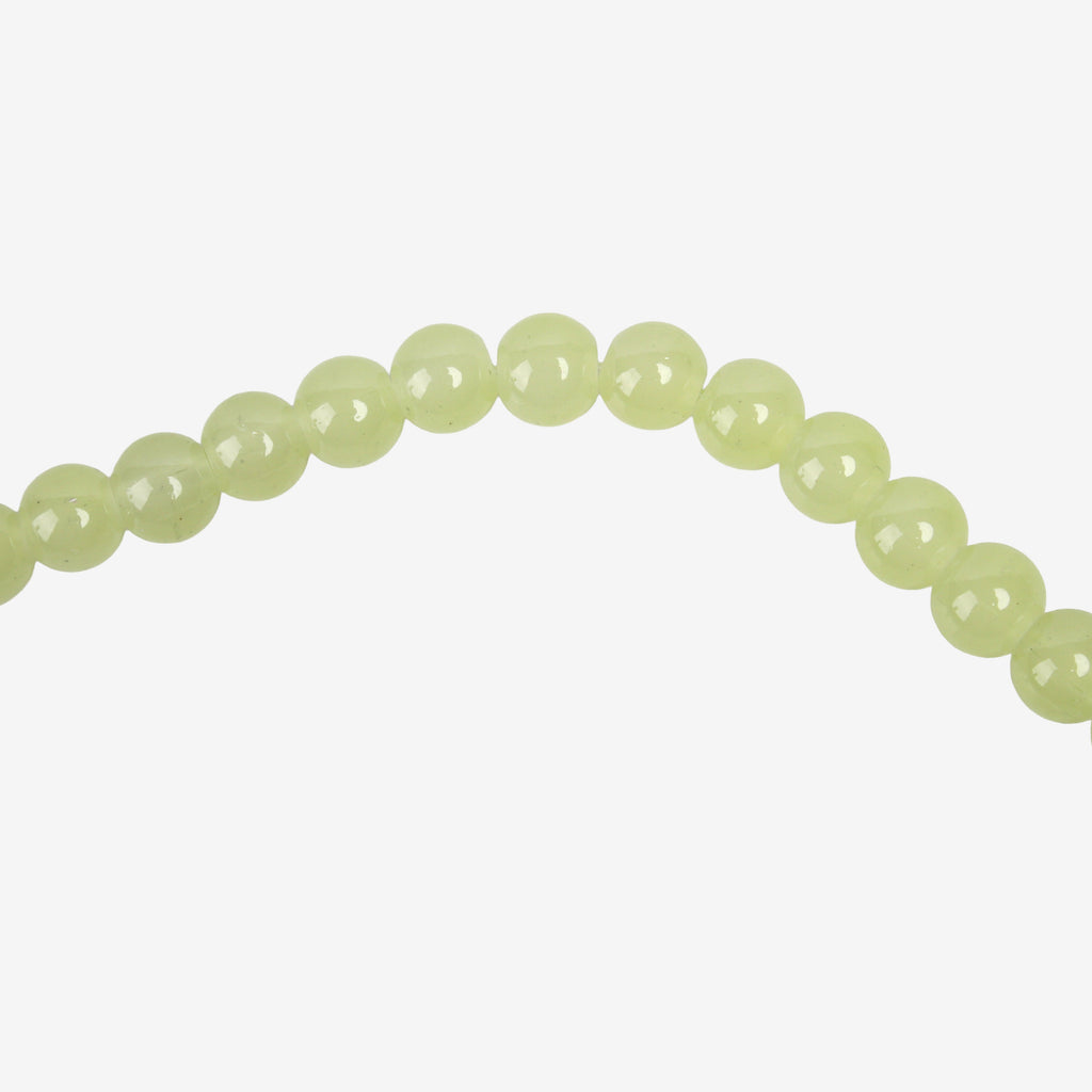 Glass Bead Round Pale Yellow 8mm 35beads 1string