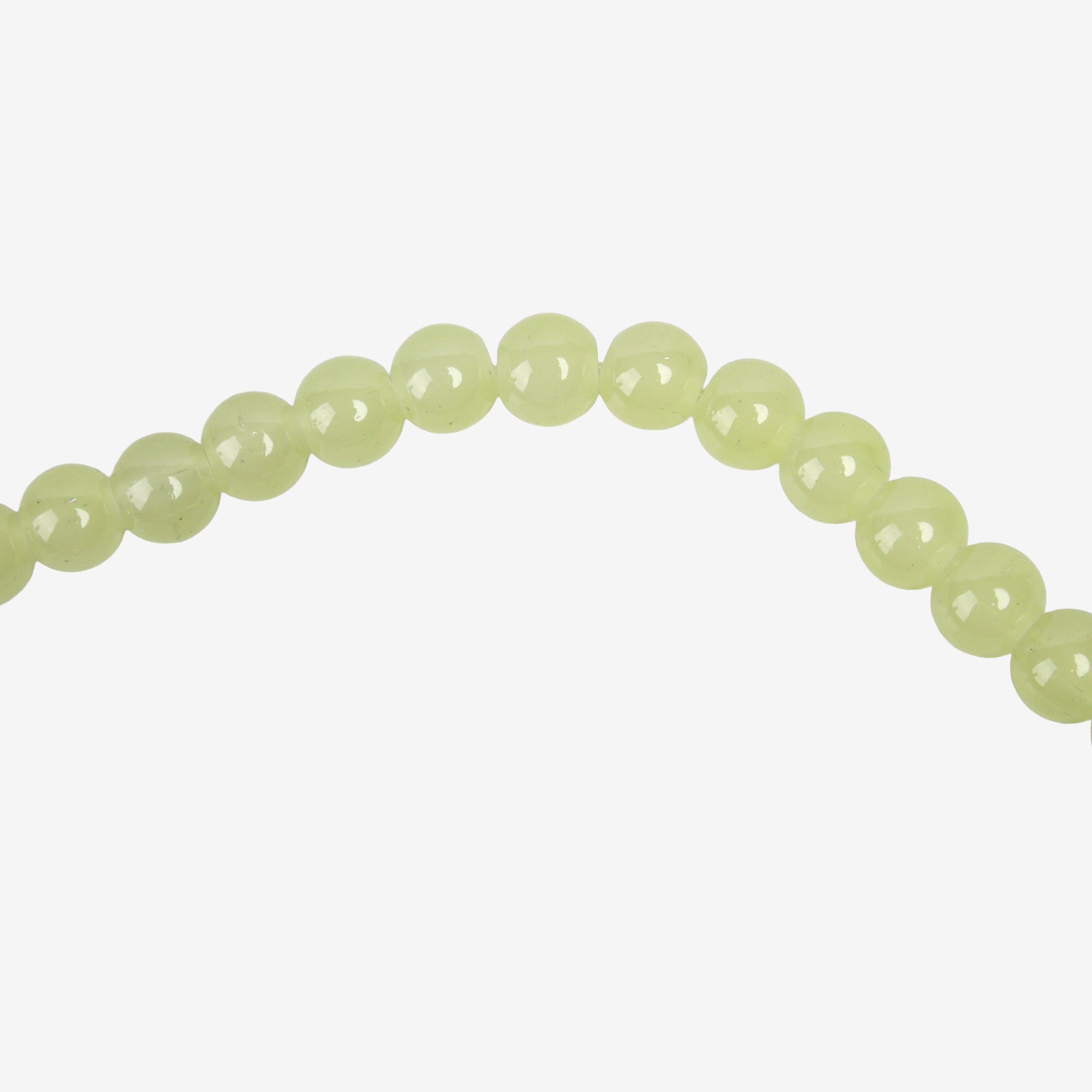 Glass Bead Round Pale Yellow 8mm 35beads 1string