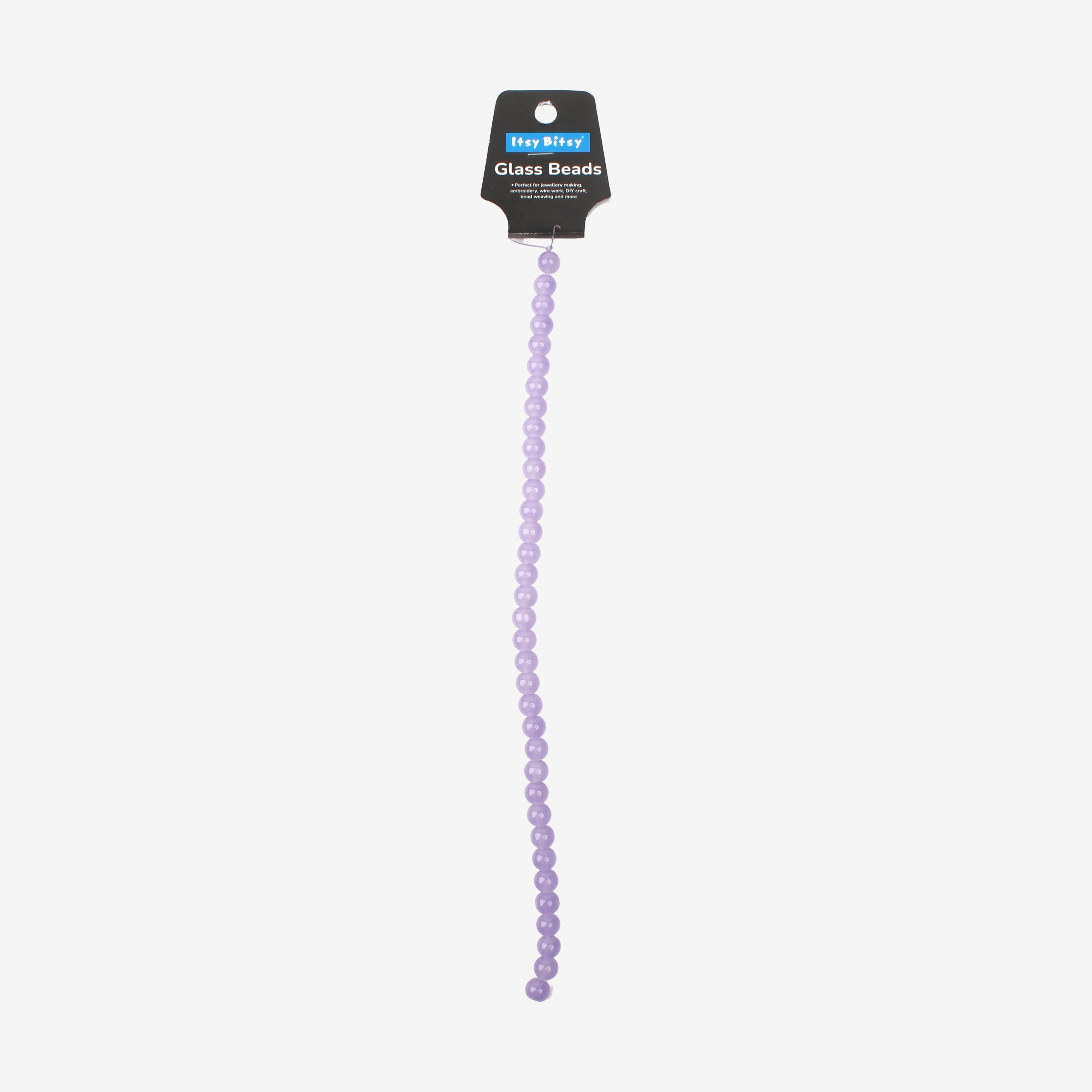 Glass Bead Round Purple 8mm 35beads 1string