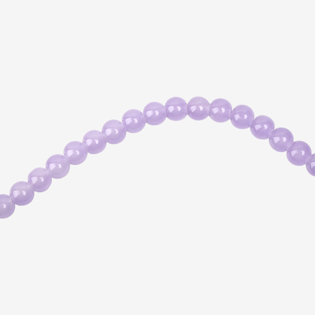 Glass Bead Round Purple 8mm 35beads 1string