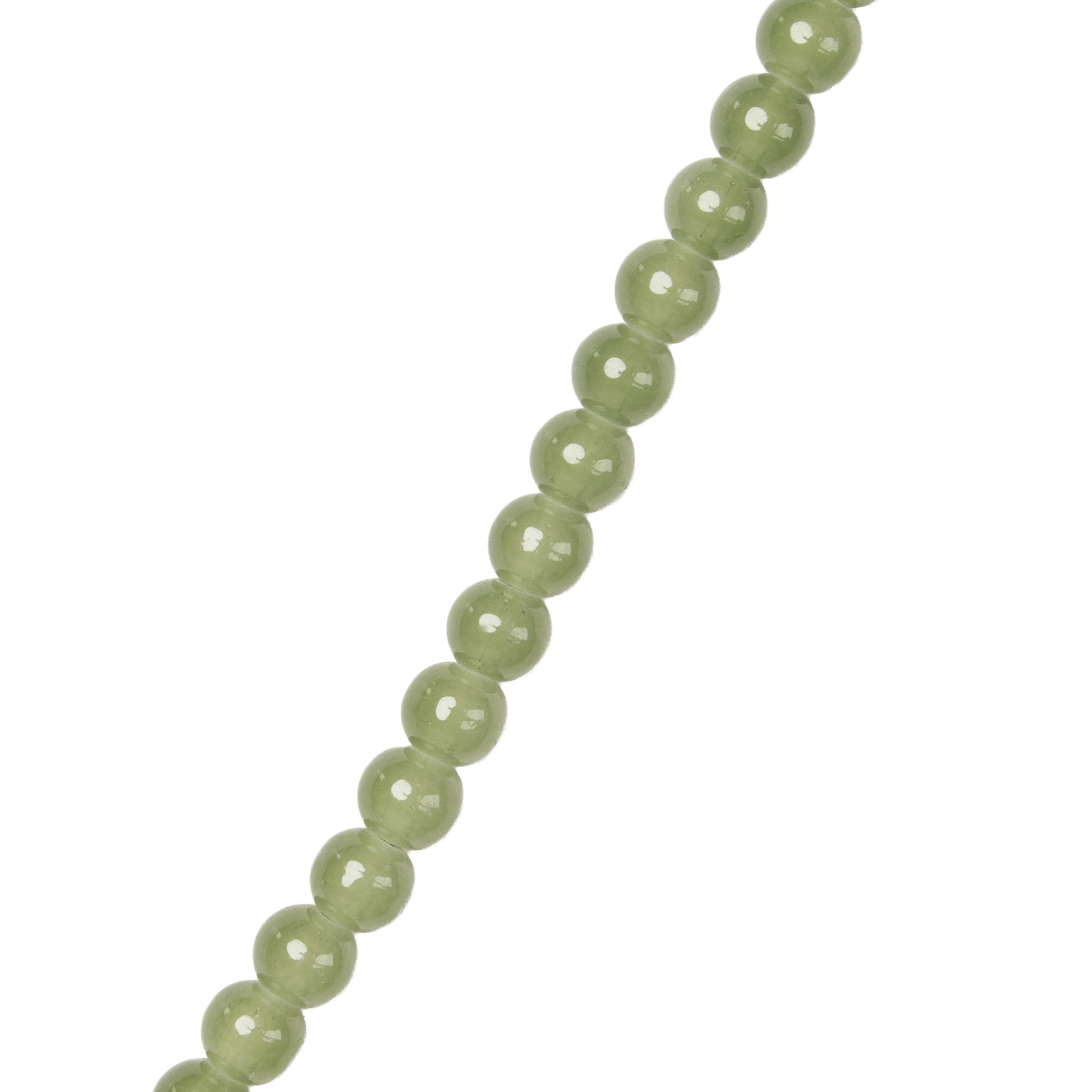 Glass Bead Round Fern Green 8mm 35beads 1string