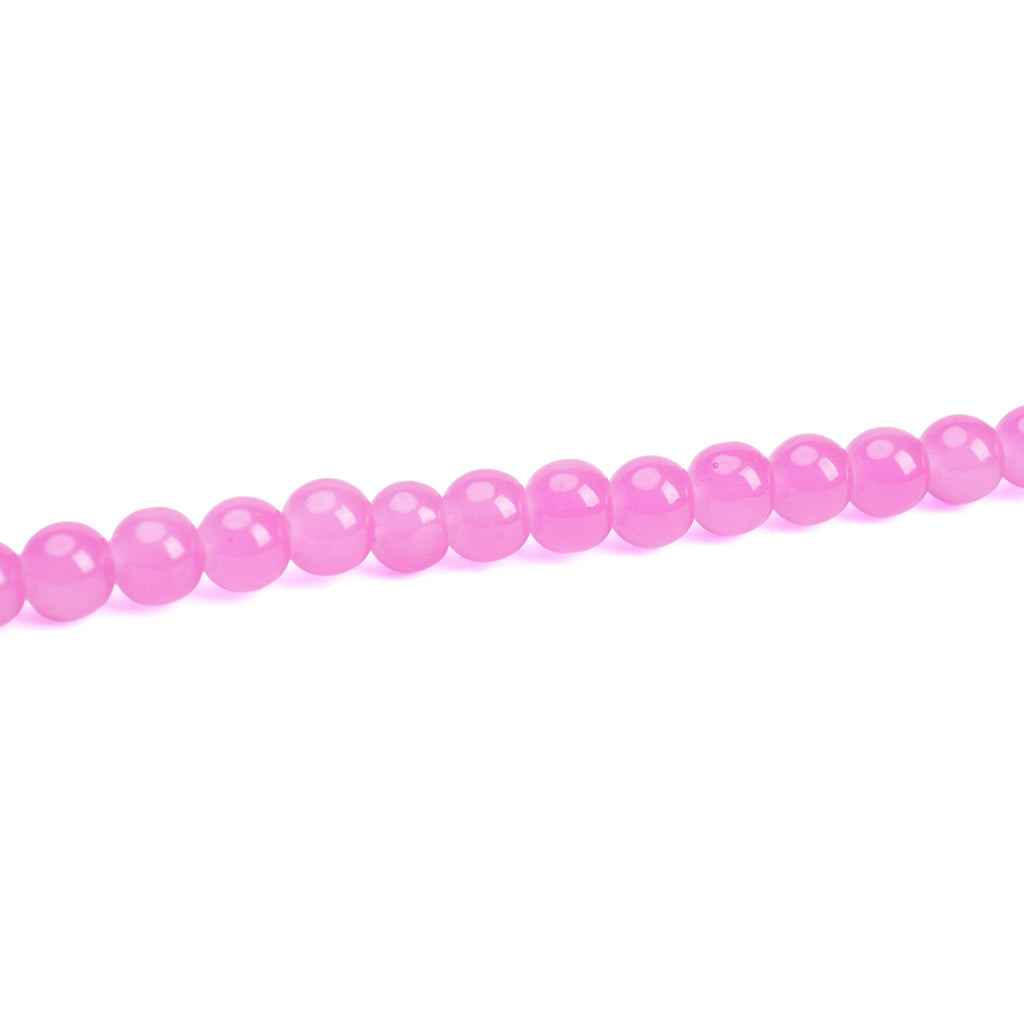 Glass Bead Round Candy Pink 8mm 35beads 1string