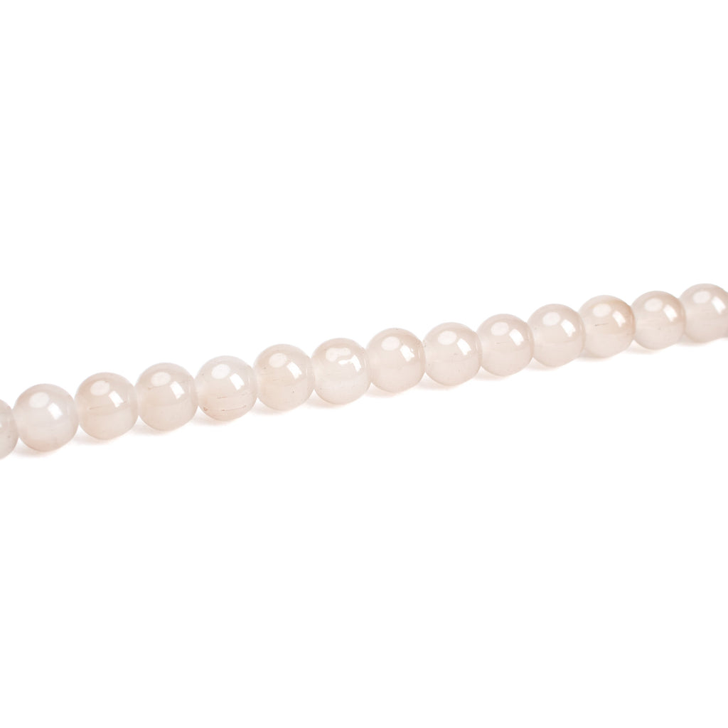 Glass Bead Round Light Peach 8mm 35beads 1string