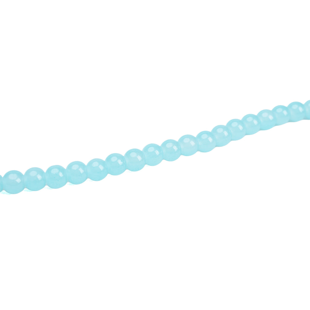 Glass Bead Round Mint Blue 8mm 35beads 1string