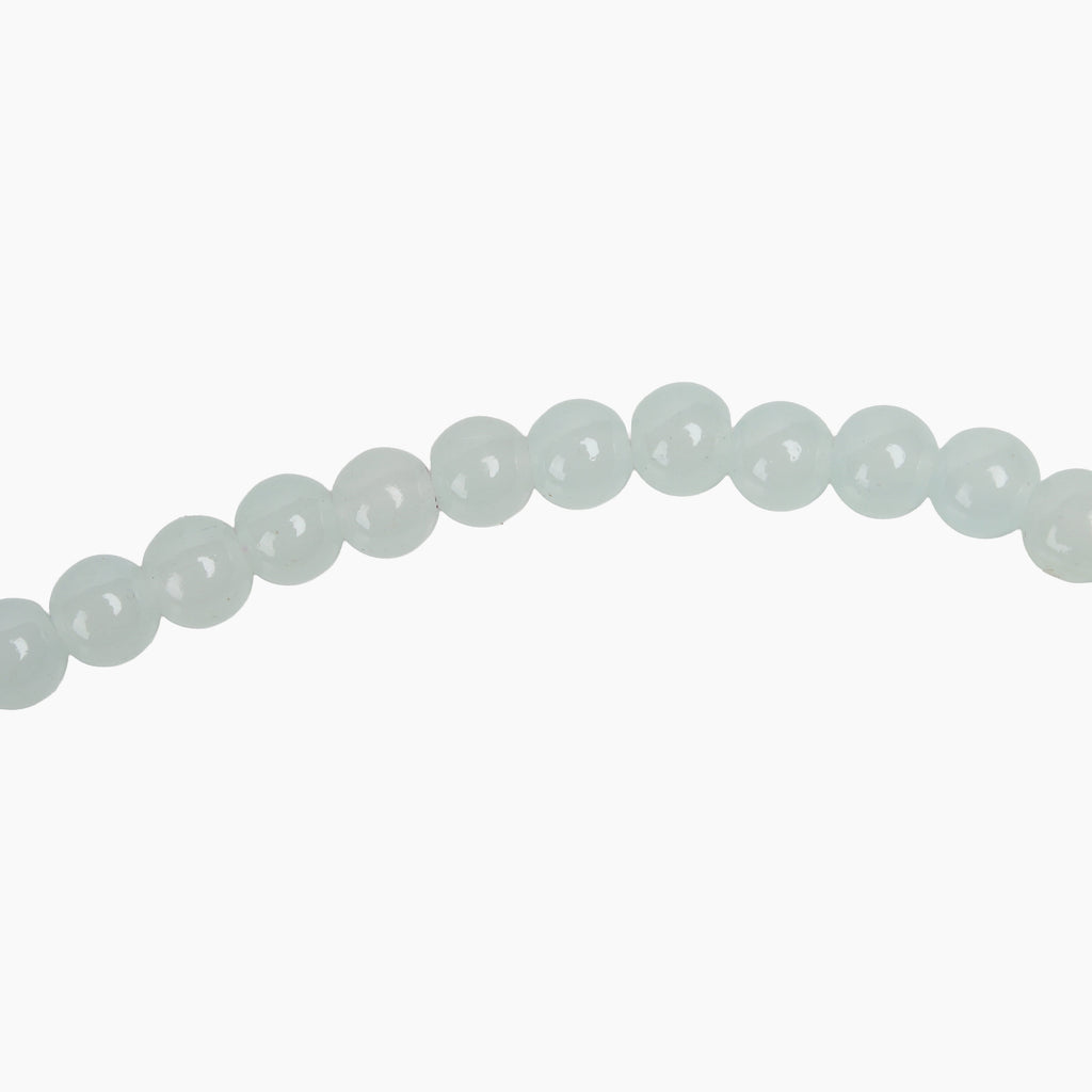 Glass Bead Round Pale Green 8mm 35beads 1string