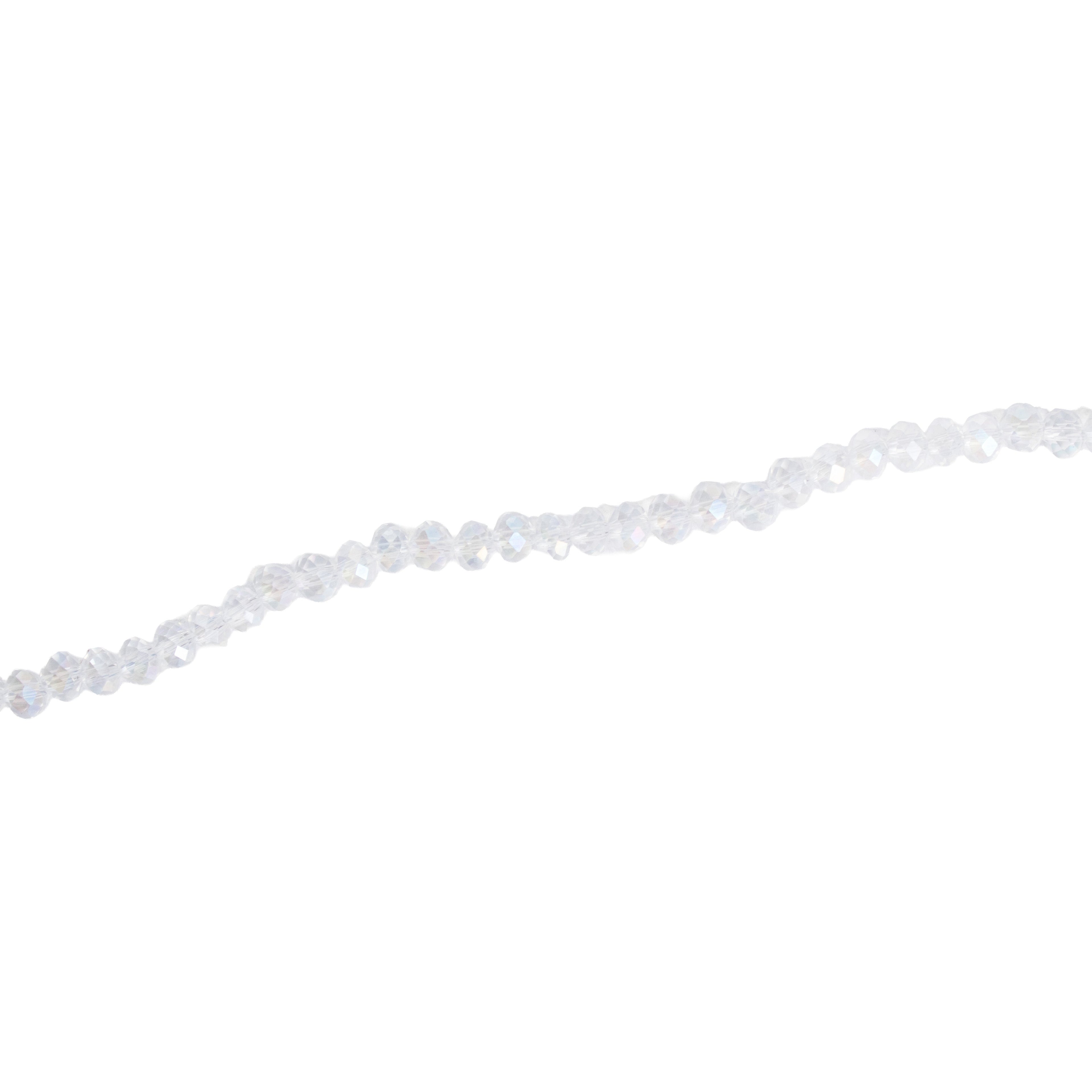 Fire Polished Beads Rainbow Crystal 4mm Clear Crystal 1 string