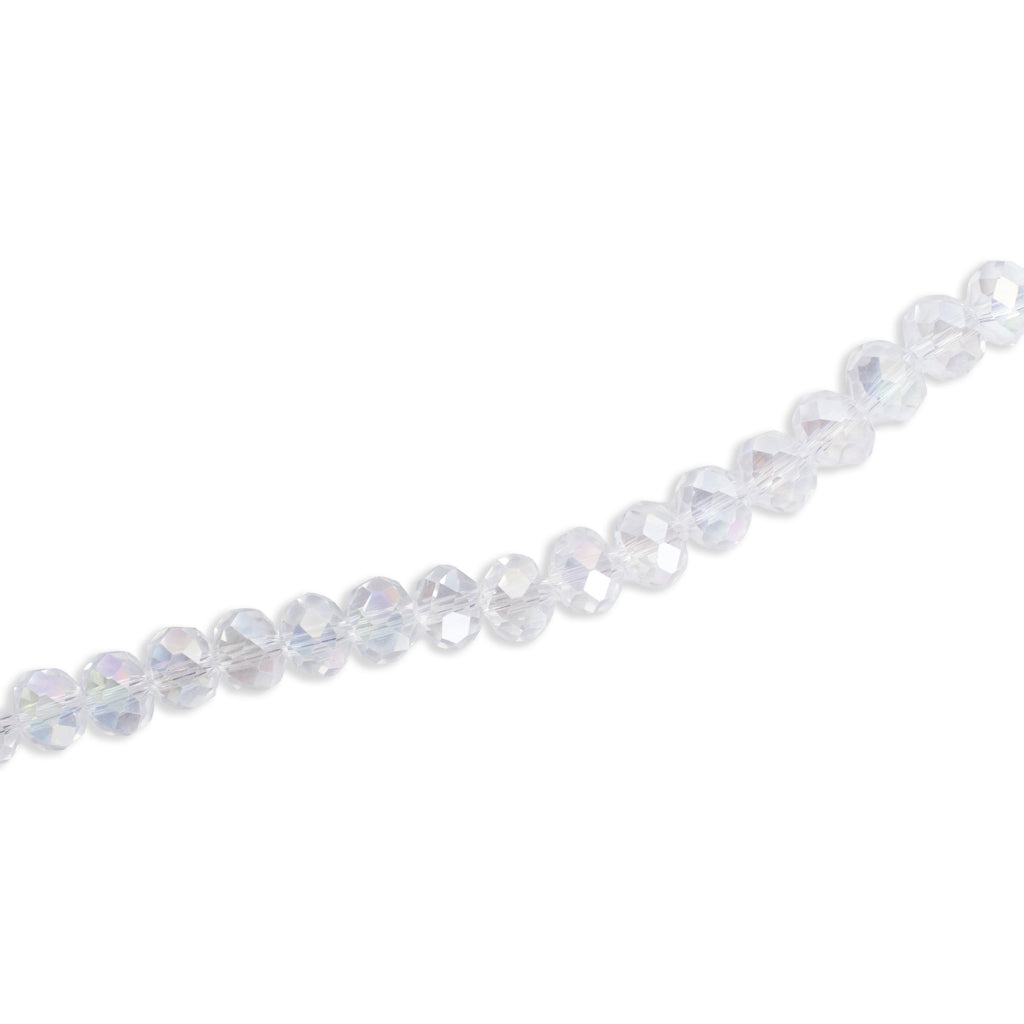 Fire Polished Beads Rainbow Crystal 8mm Clear Crystal 1string