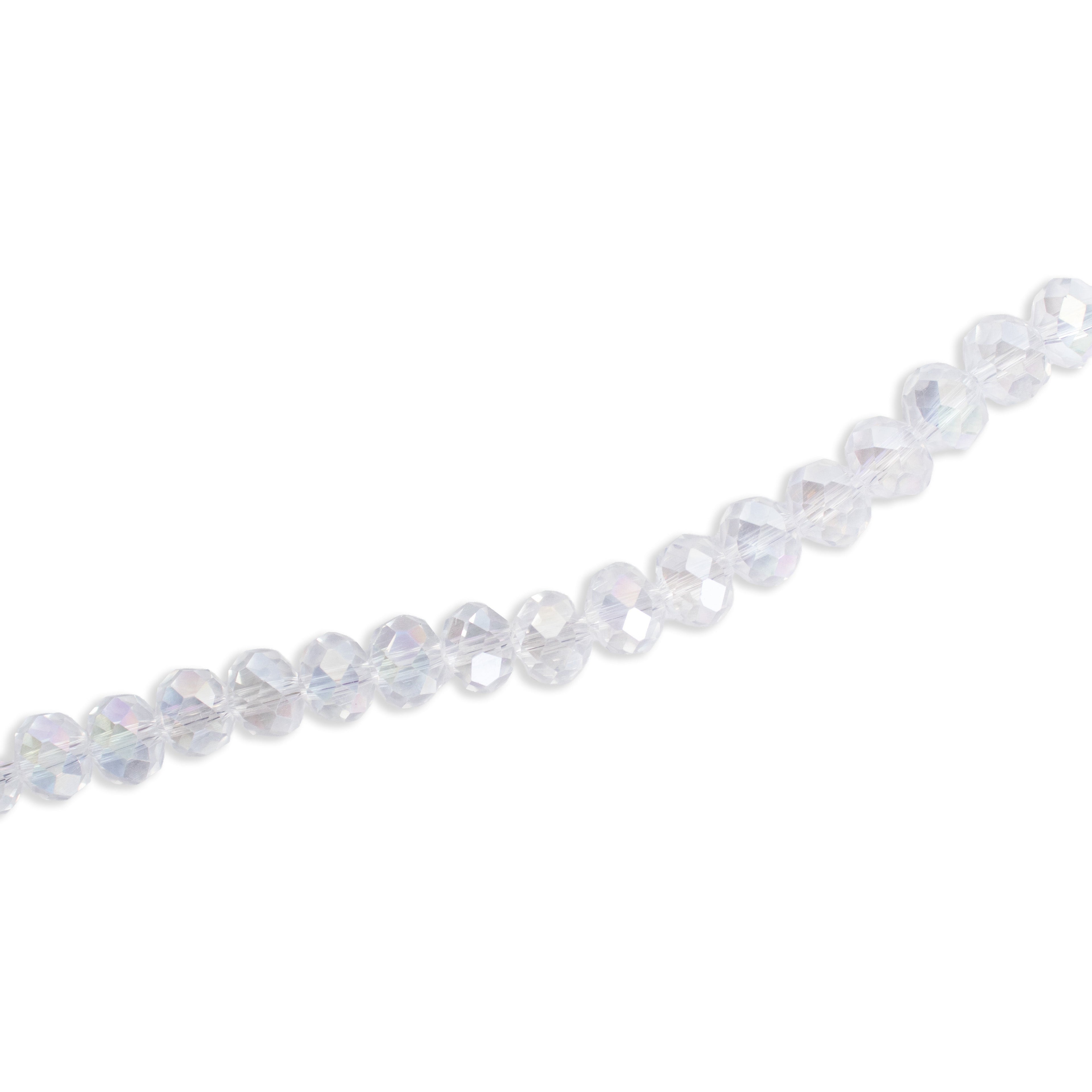 Fire Polished Beads Rainbow Crystal 8mm Clear Crystal 1string