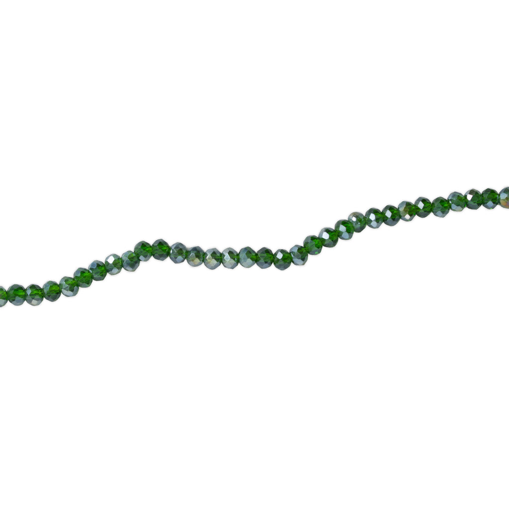 Fire Polished Beads Rainbow Crystal 2mm Emerald Green 1string