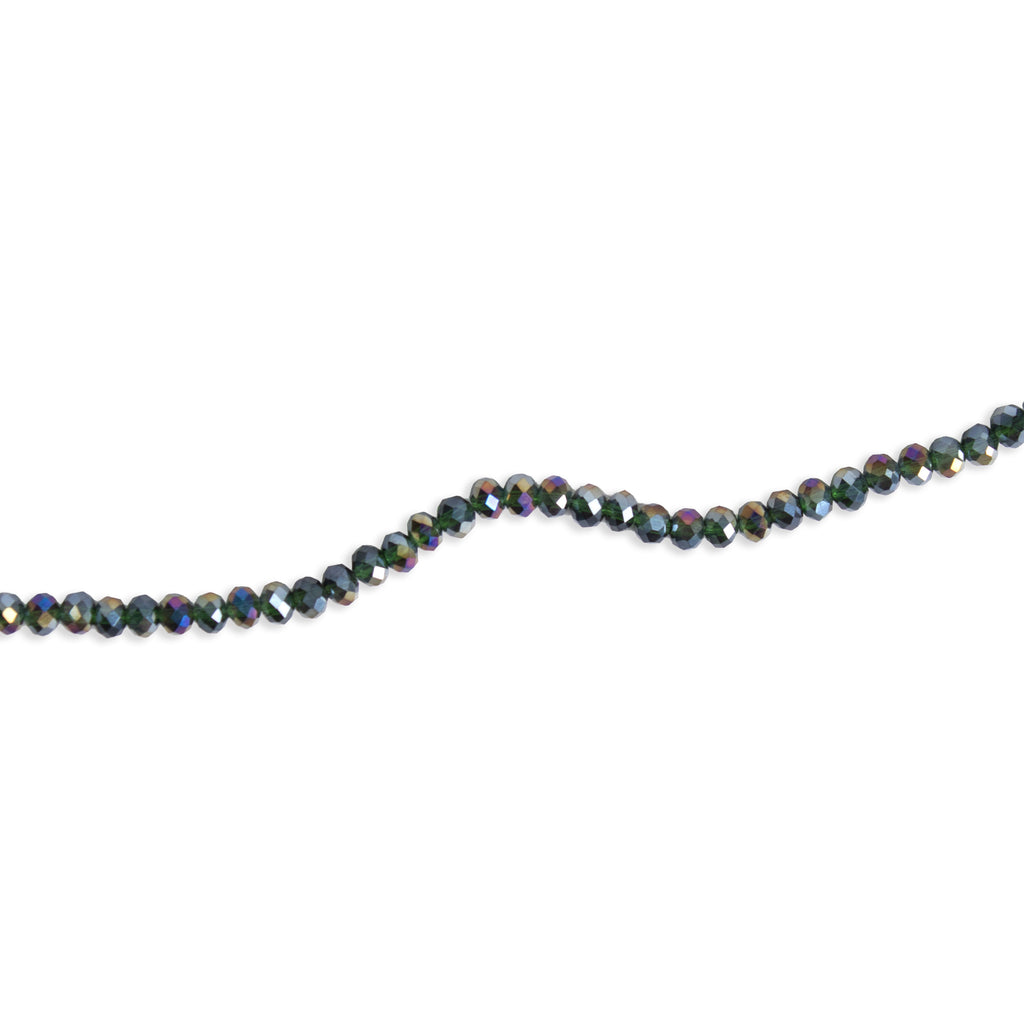 Fire Polished Beads Rainbow Crystal 4mm Emerald Green 1string