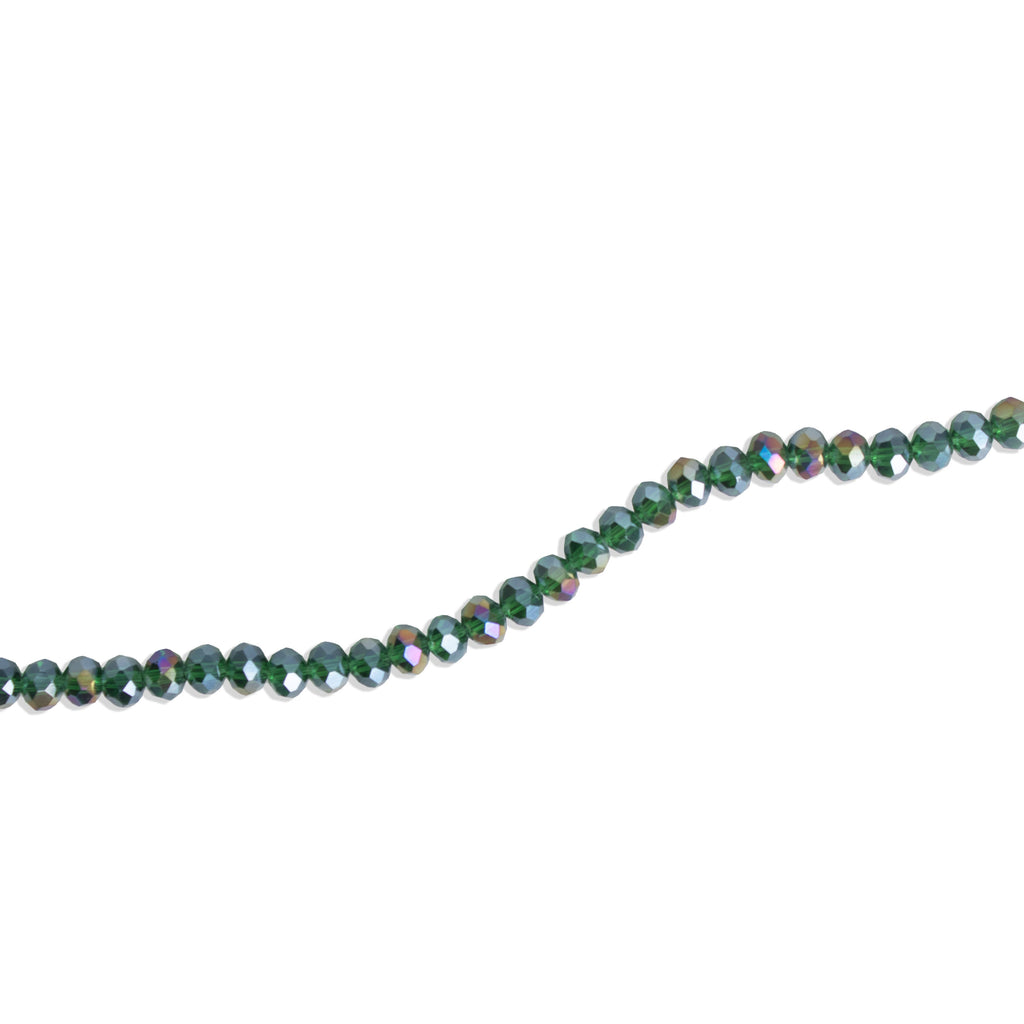 Fire Polished Beads Rainbow Crystal 6mm Emerald Green 1string