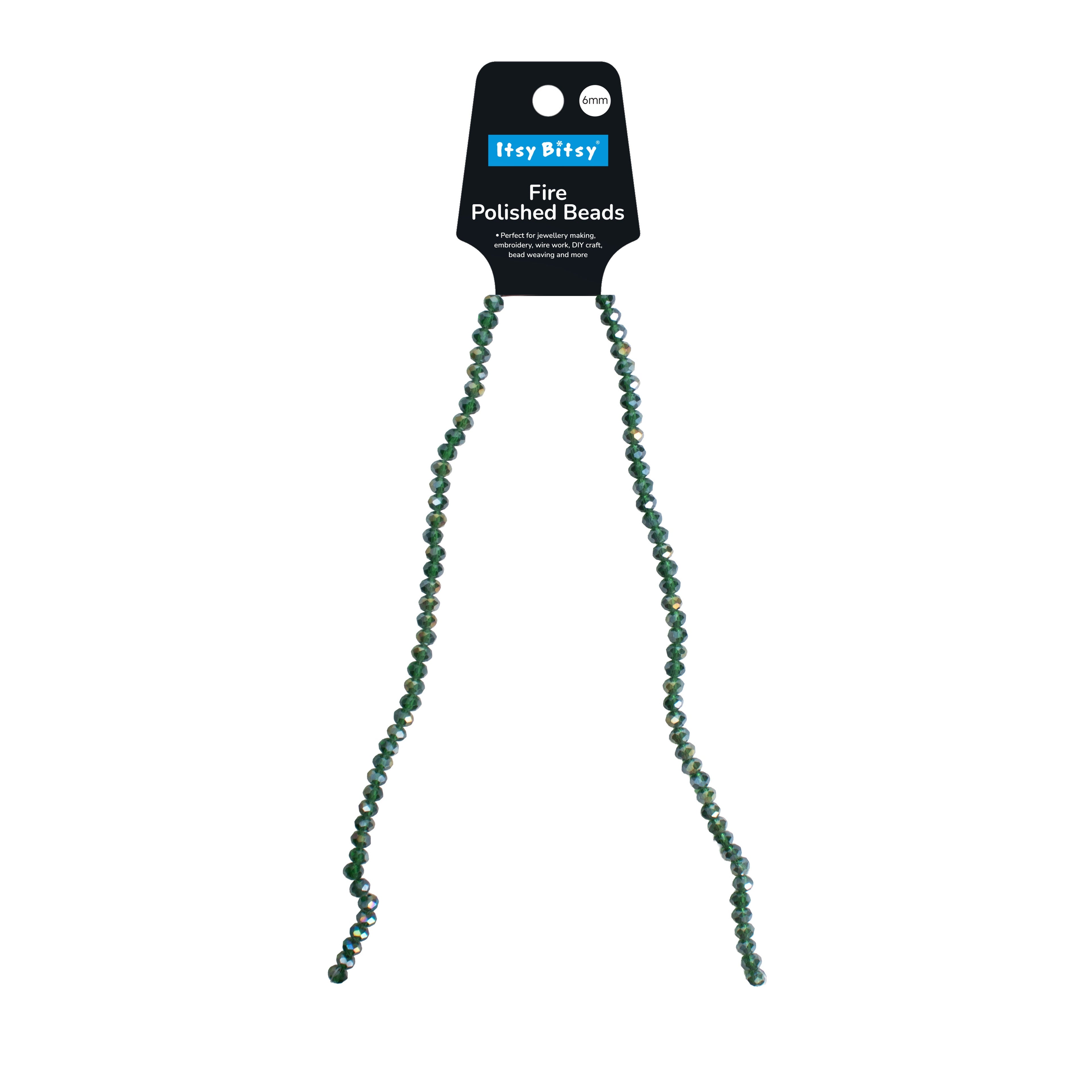 Fire Polished Beads Rainbow Crystal 6mm Emerald Green 1string
